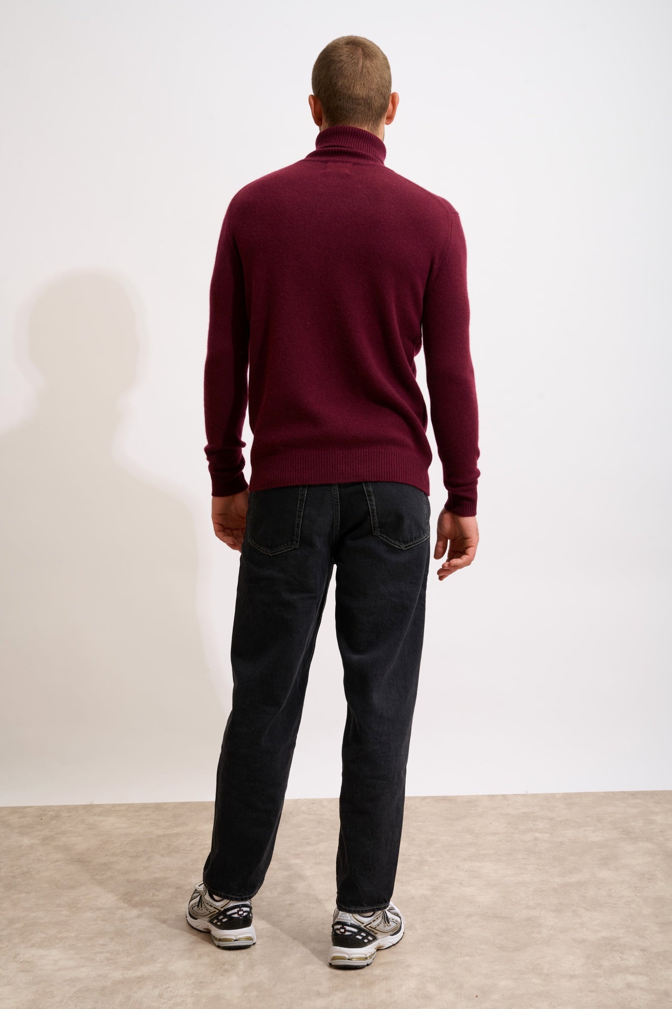 SACHA 4-ply blackberry turtleneck sweater