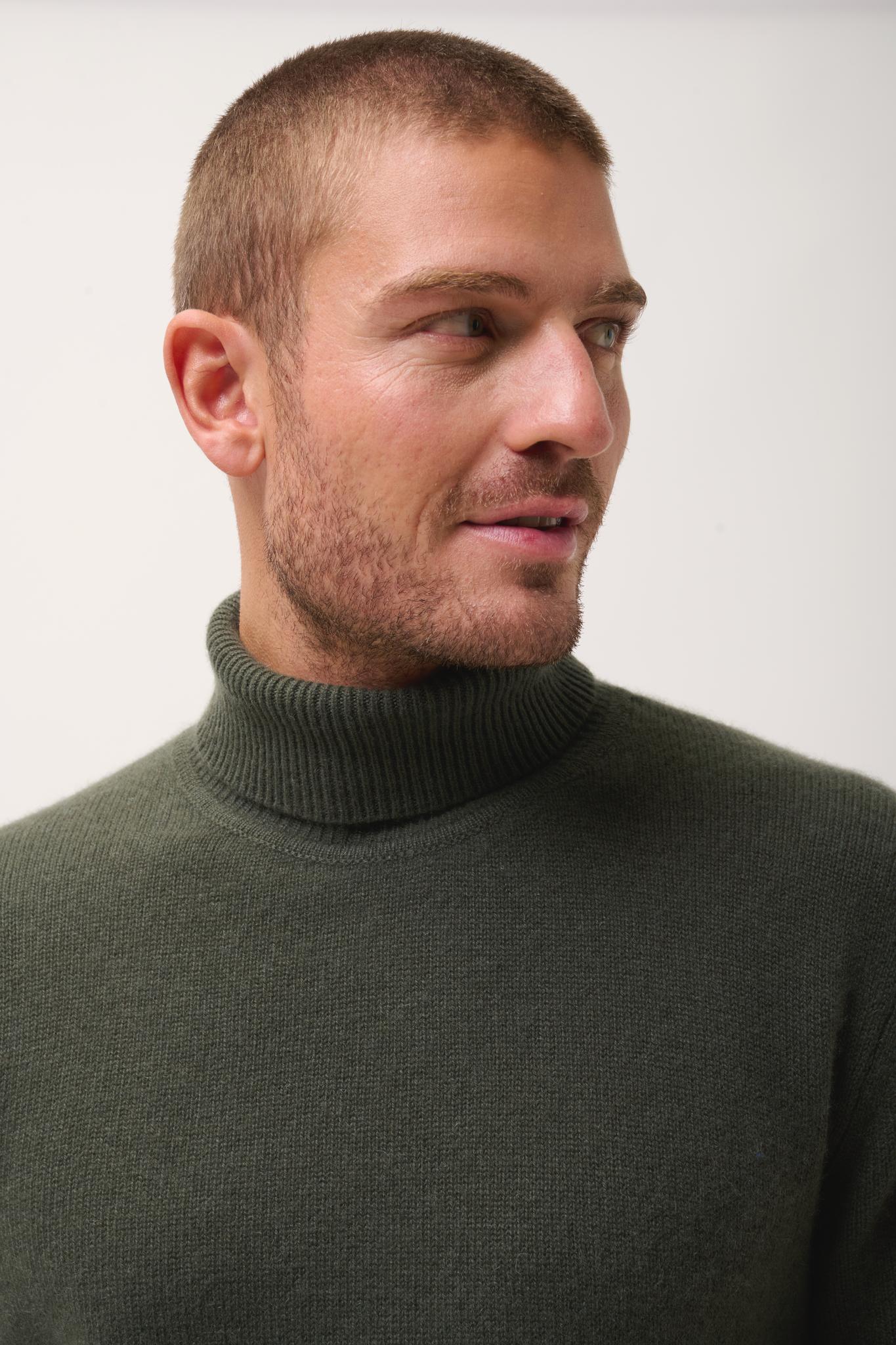 SACHA khaki turtleneck sweater
