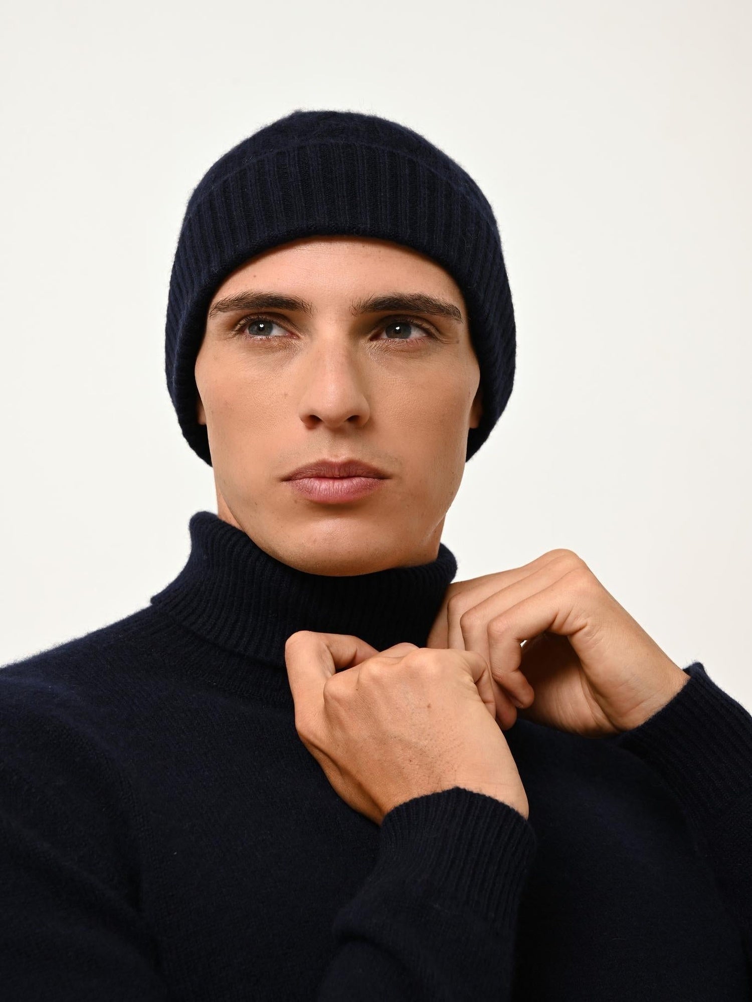 SACHA navy turtleneck sweater