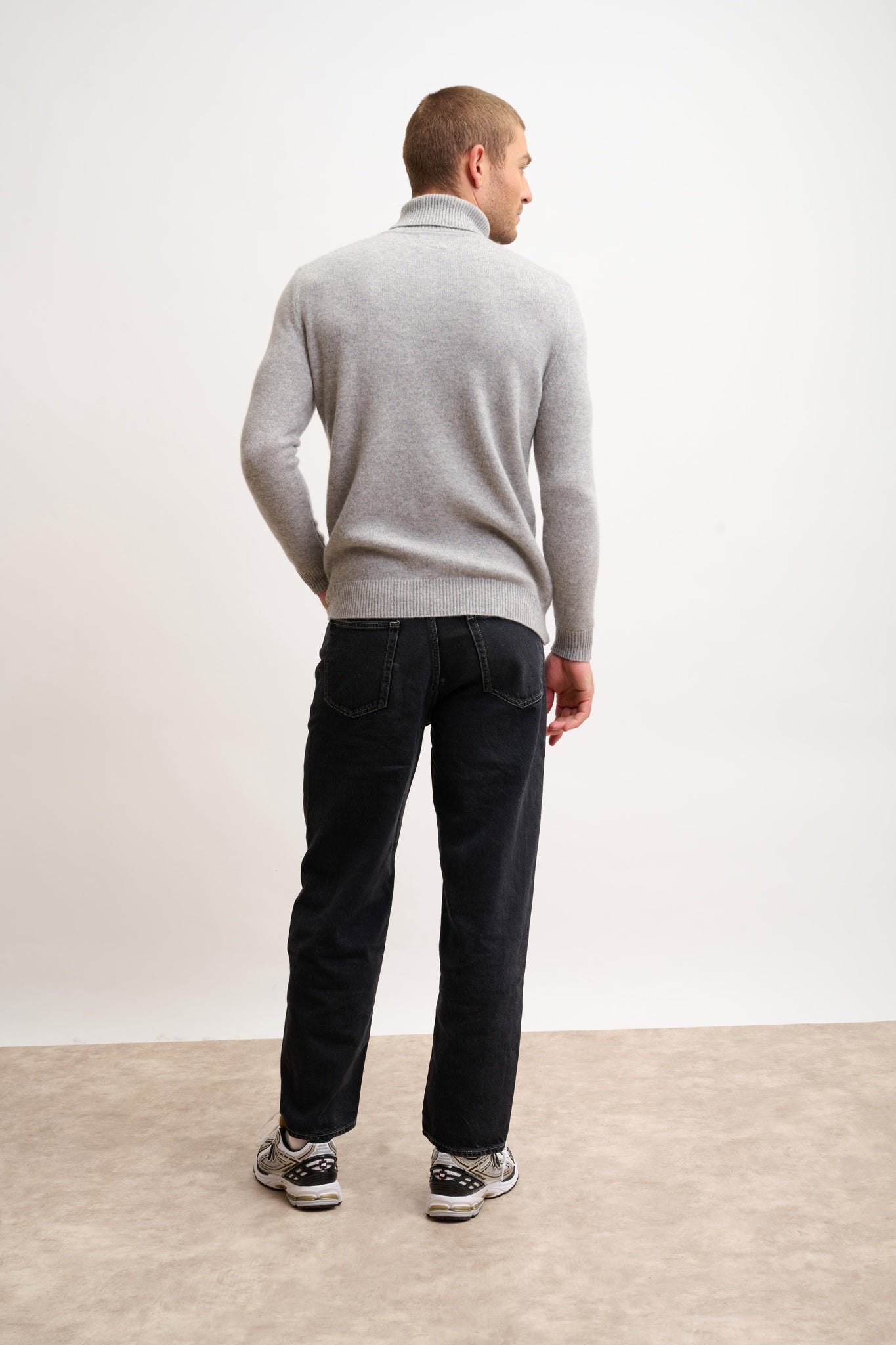 SACHA pull col roulé nuage chiné