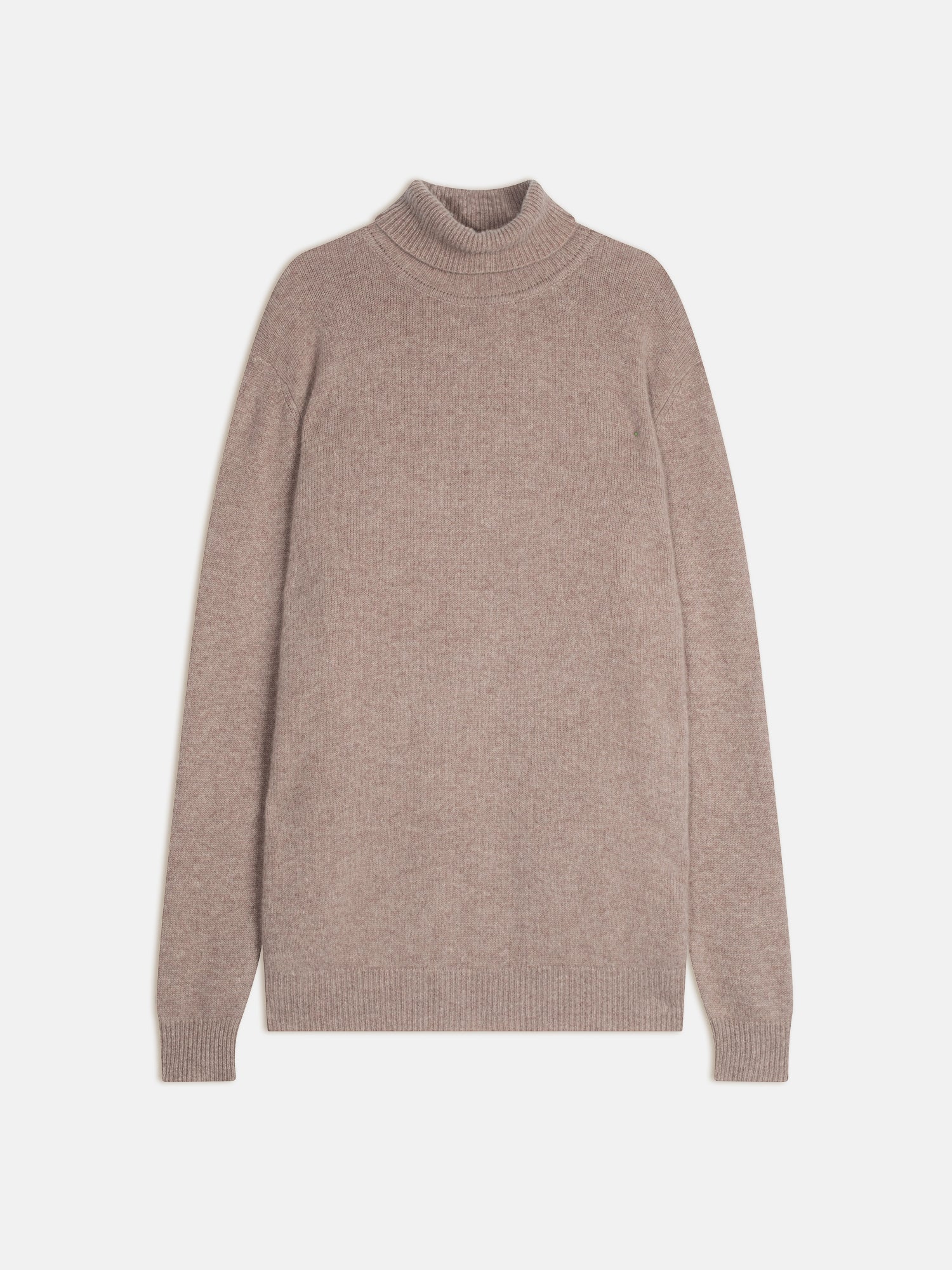 SACHA pull col roulé taupe clair chiné