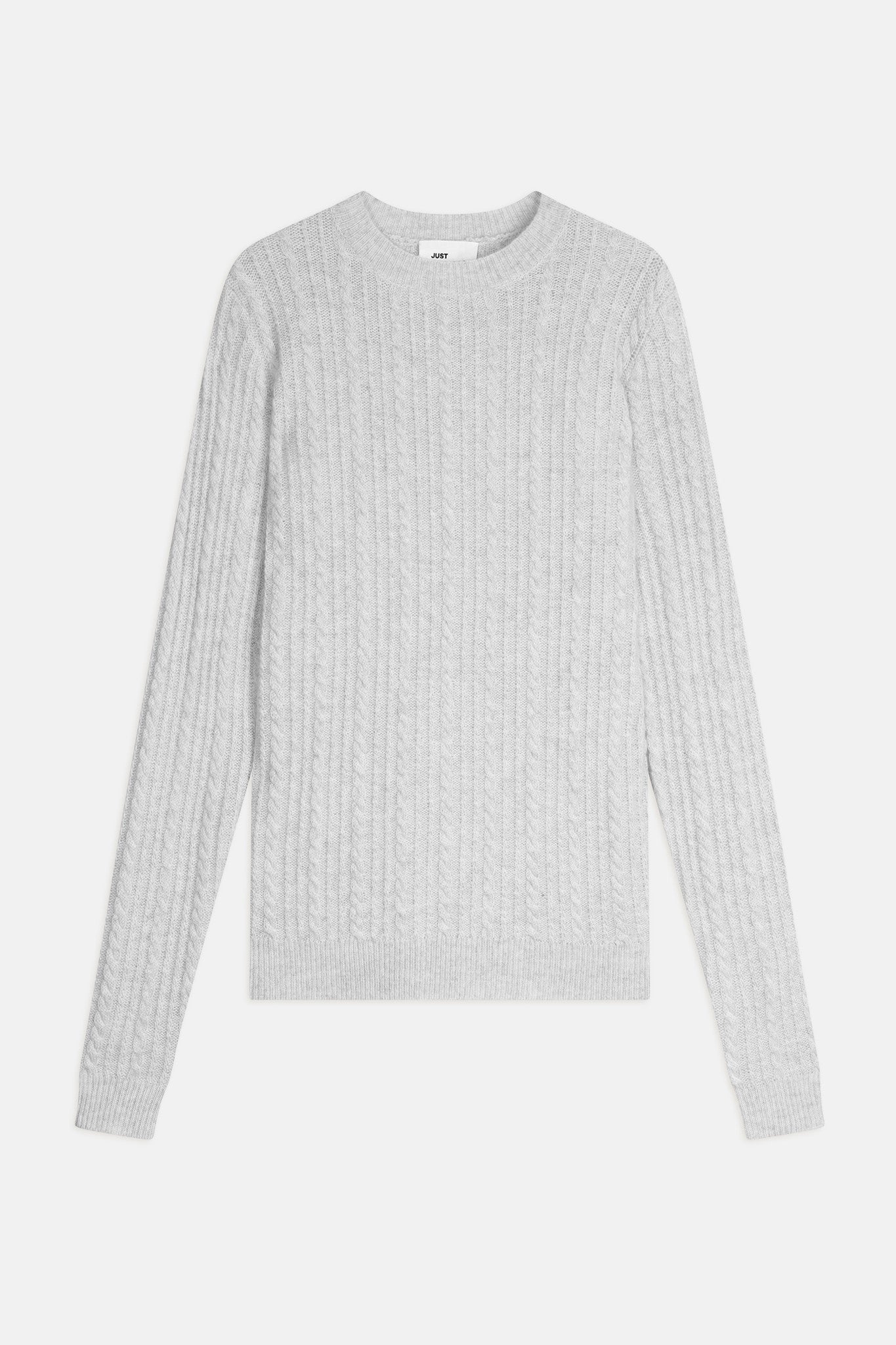 sarah pull col rond gris perle chiné