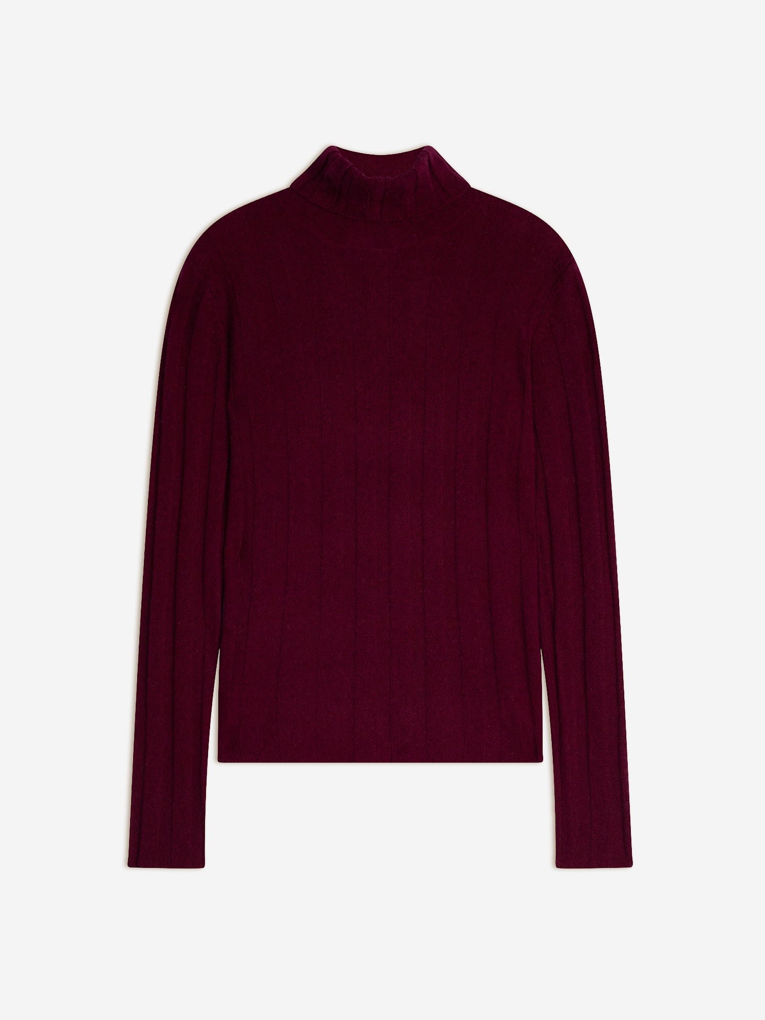 SERELITH pull col roulé bordeaux
