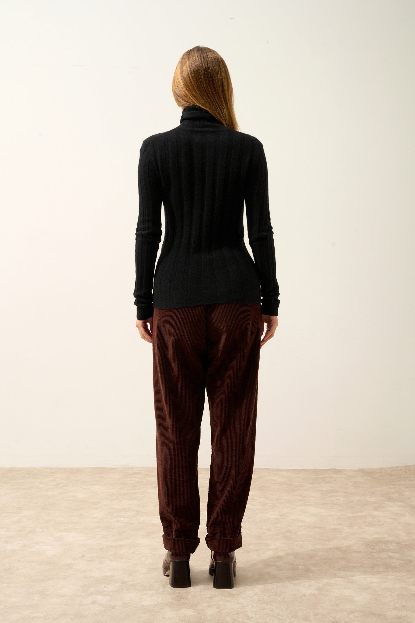 SERELITH pull col roulé noir