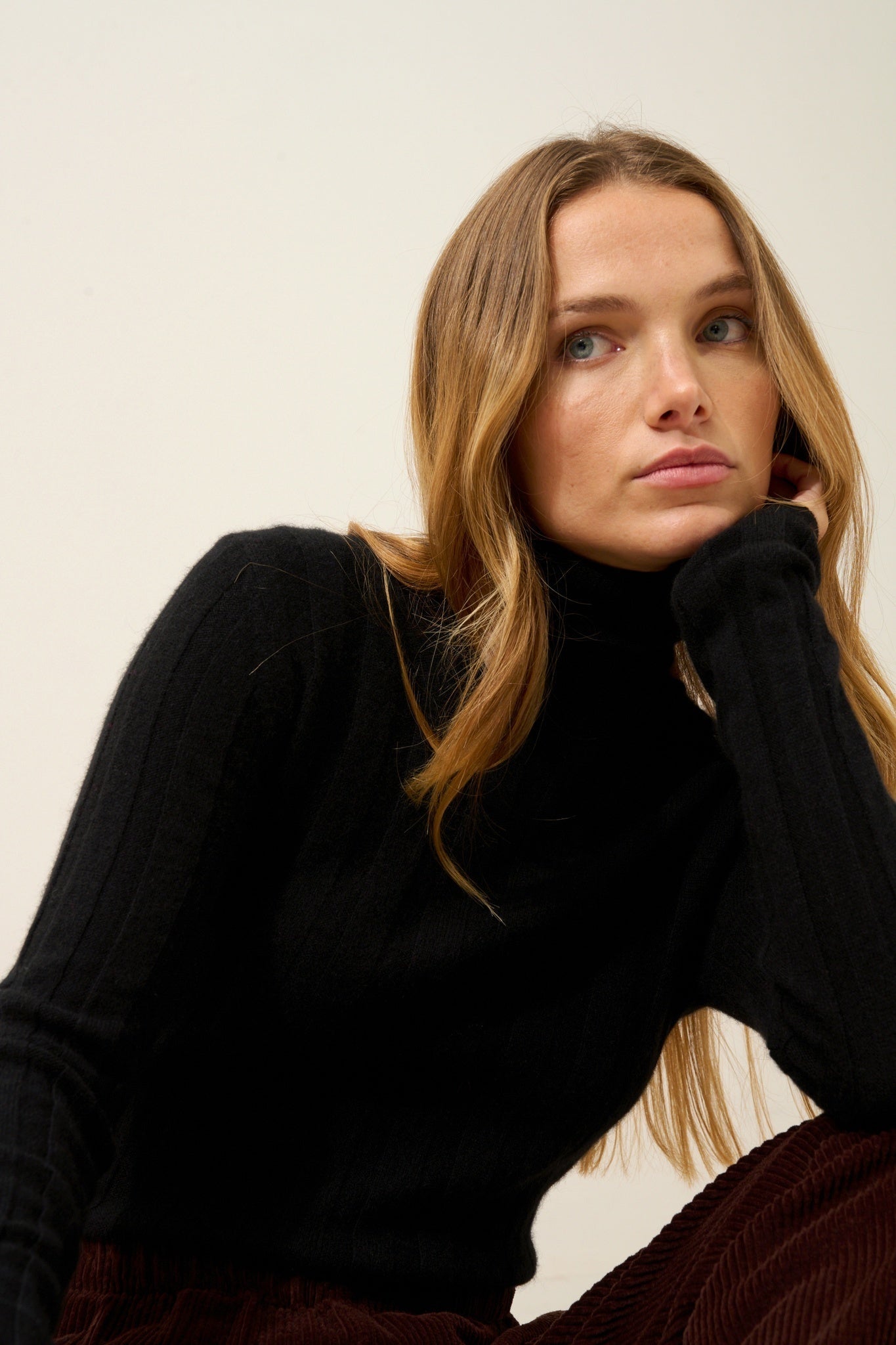 SERELITH pull col roulé noir