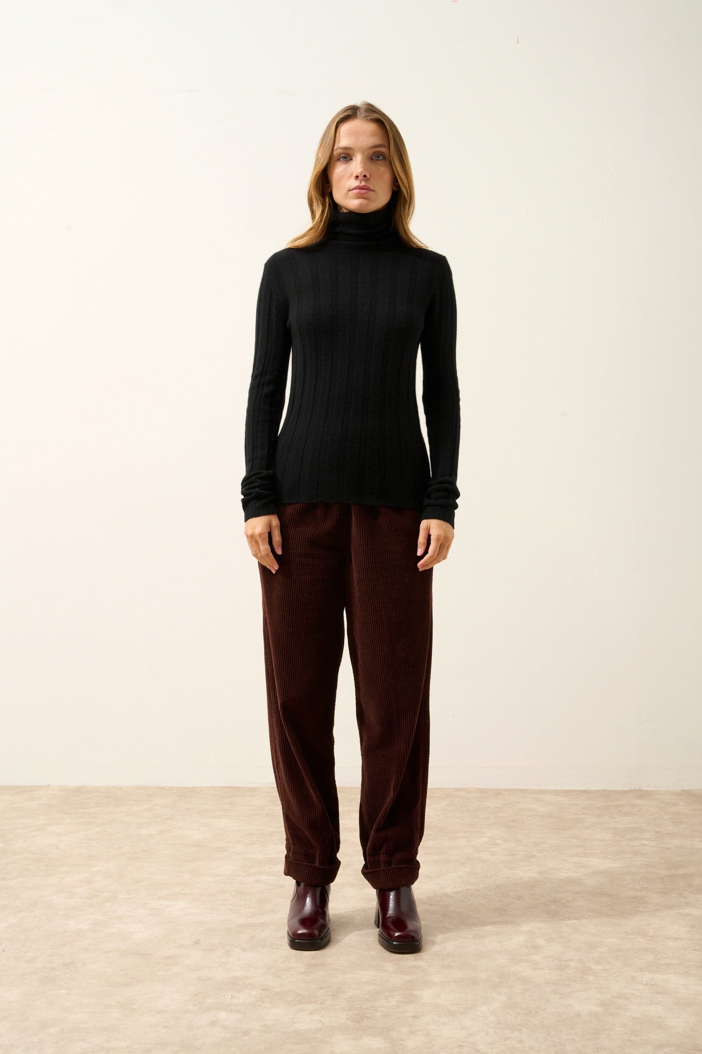 SERELITH pull col roulé noir