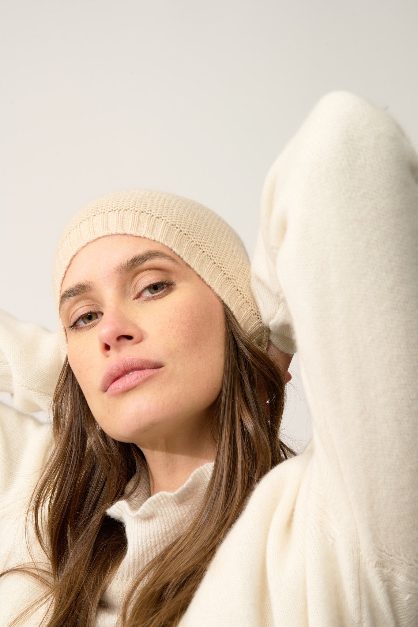 signy bonnet 4 fils sable 100% cachemire