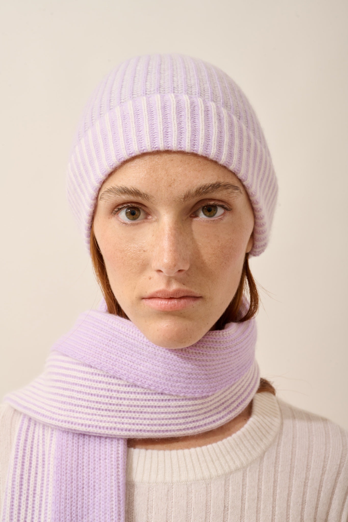 SLOANNE bonnet mauve_neige