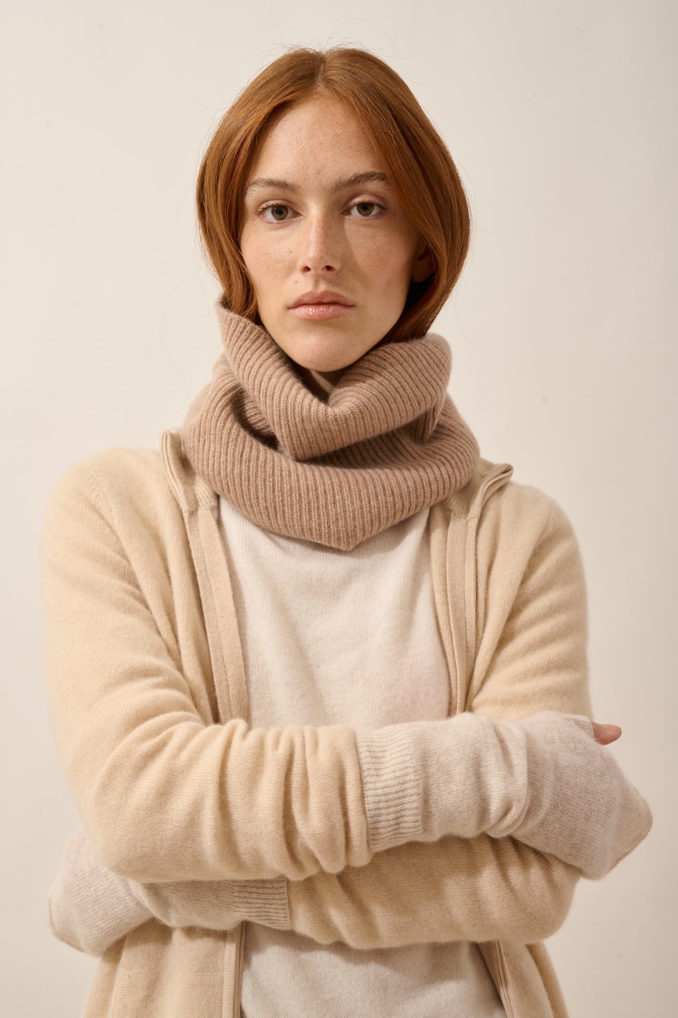 SOFIA tour de cou 6 fils camel chiné