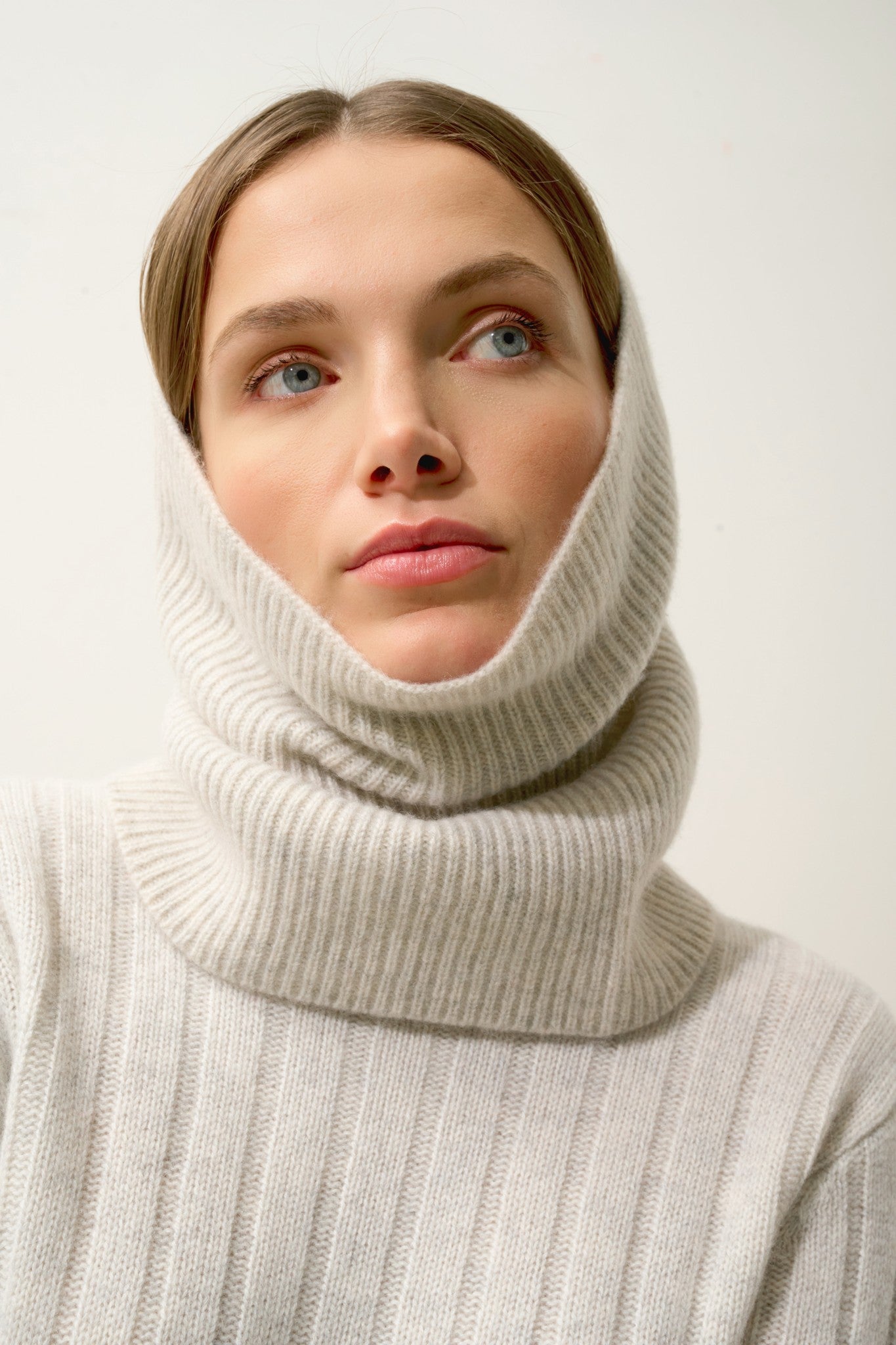 sofia tour de cou 6 fils gris perle chiné 100% cachemire