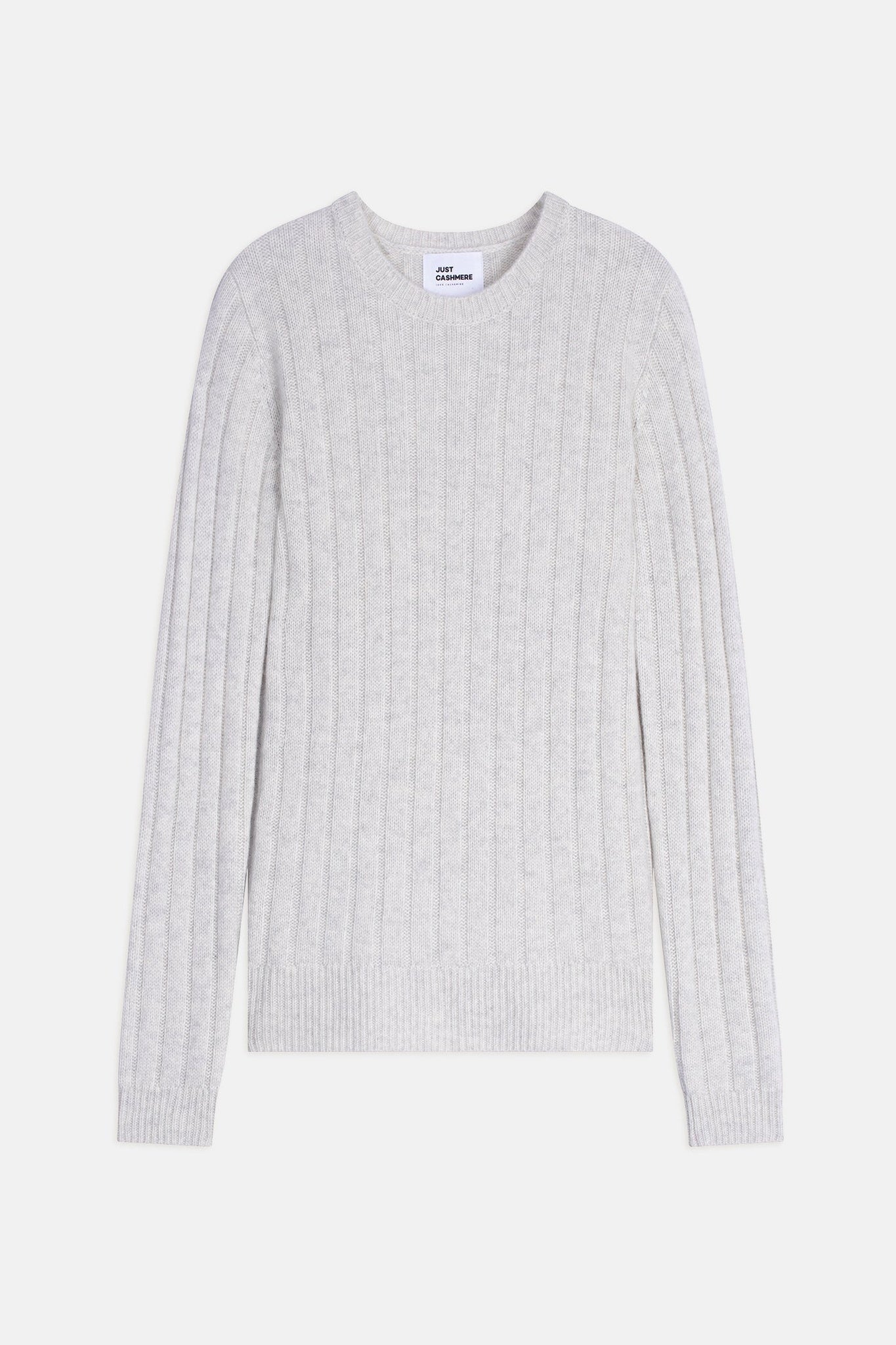 SORREL pull col rond 6 fils gris perle chiné