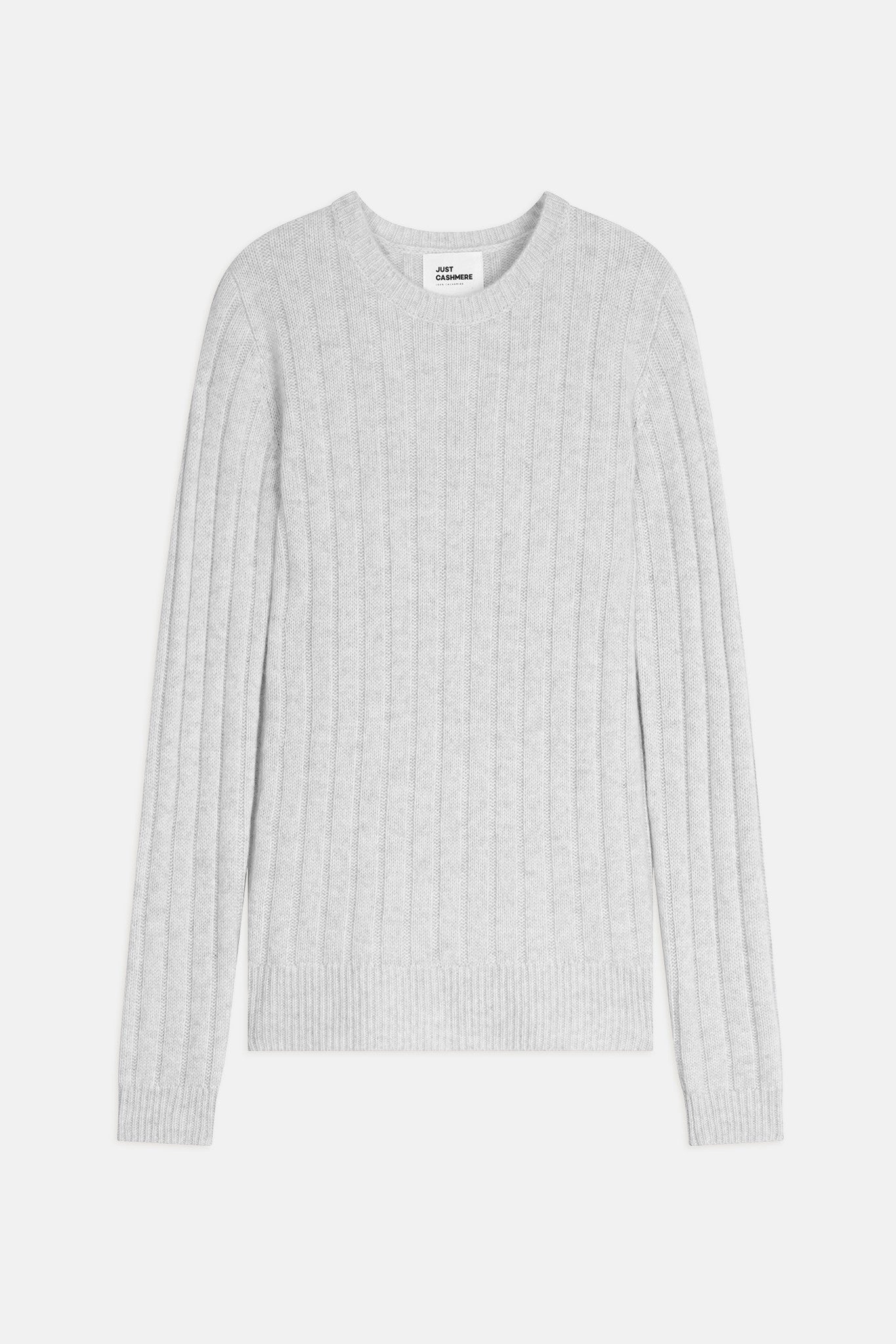 sorrel pull col rond 6 fils gris perle chiné