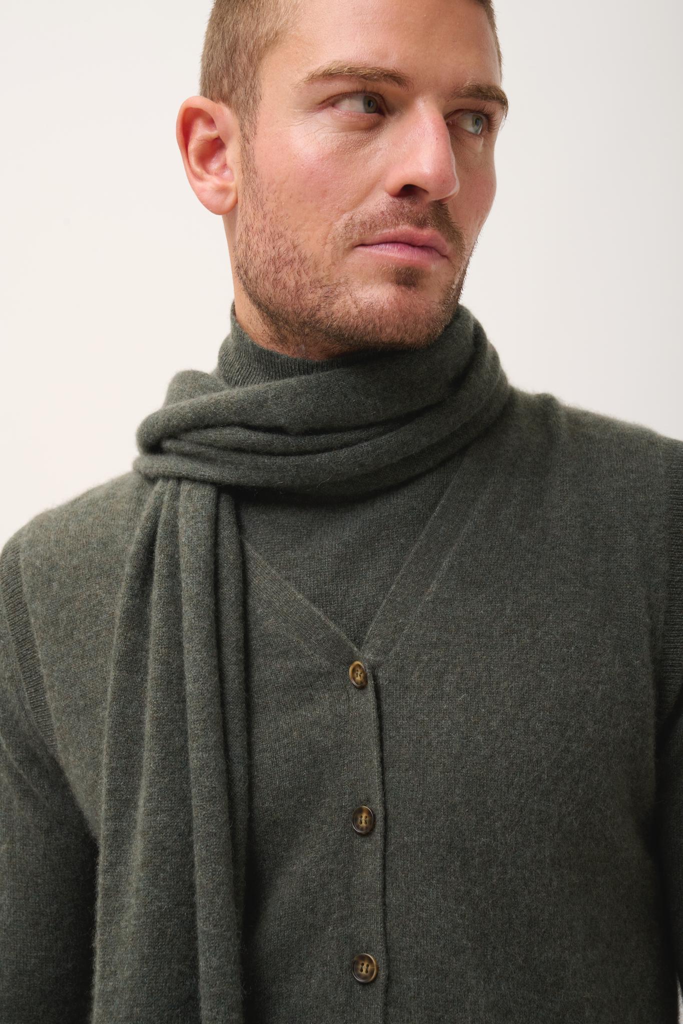 SPENCER écharpe kaki chiné