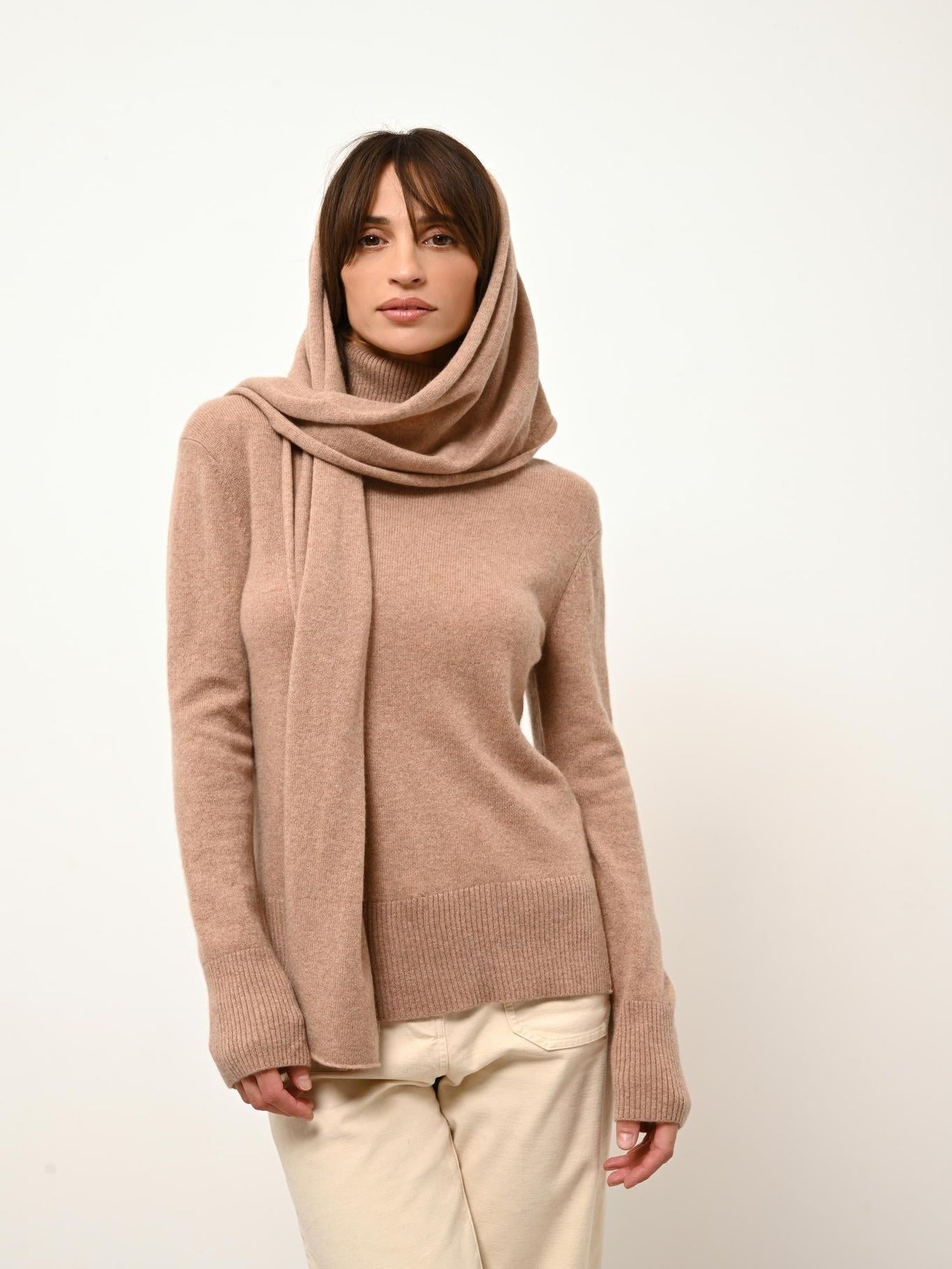 SPENCER écharpe camel chiné