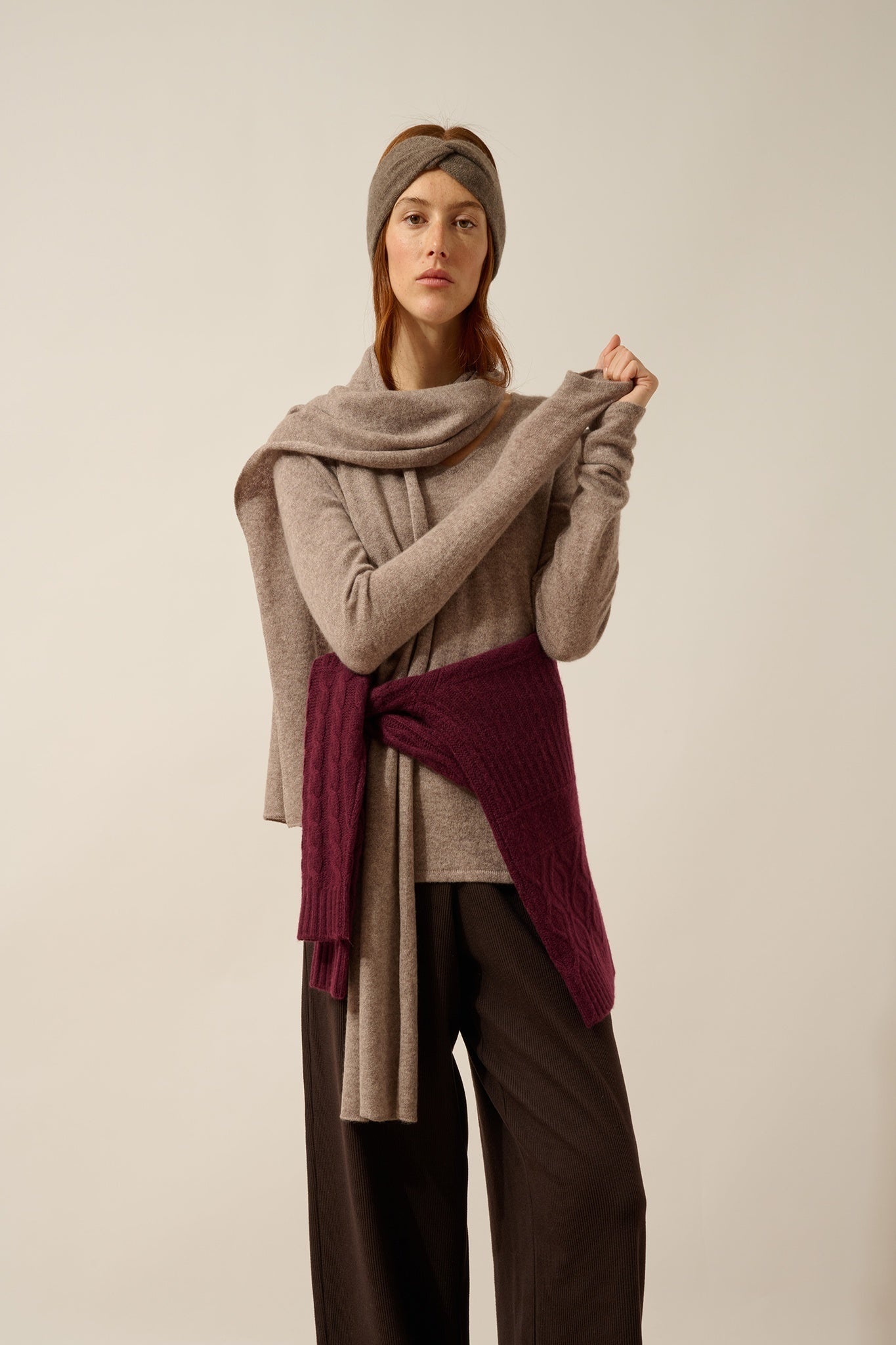 SPENCER écharpe caribou chiné