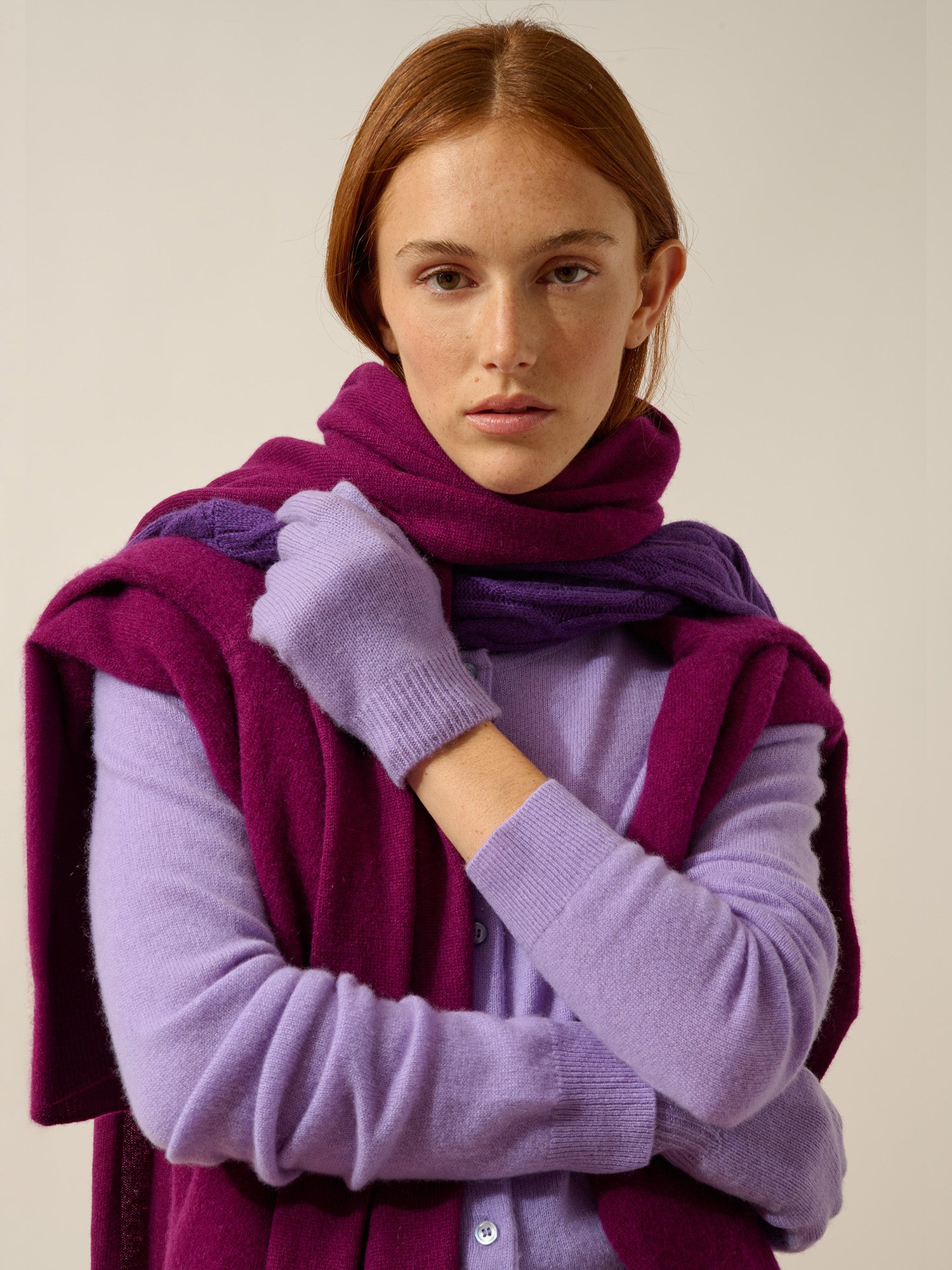 SPENCER écharpe prune