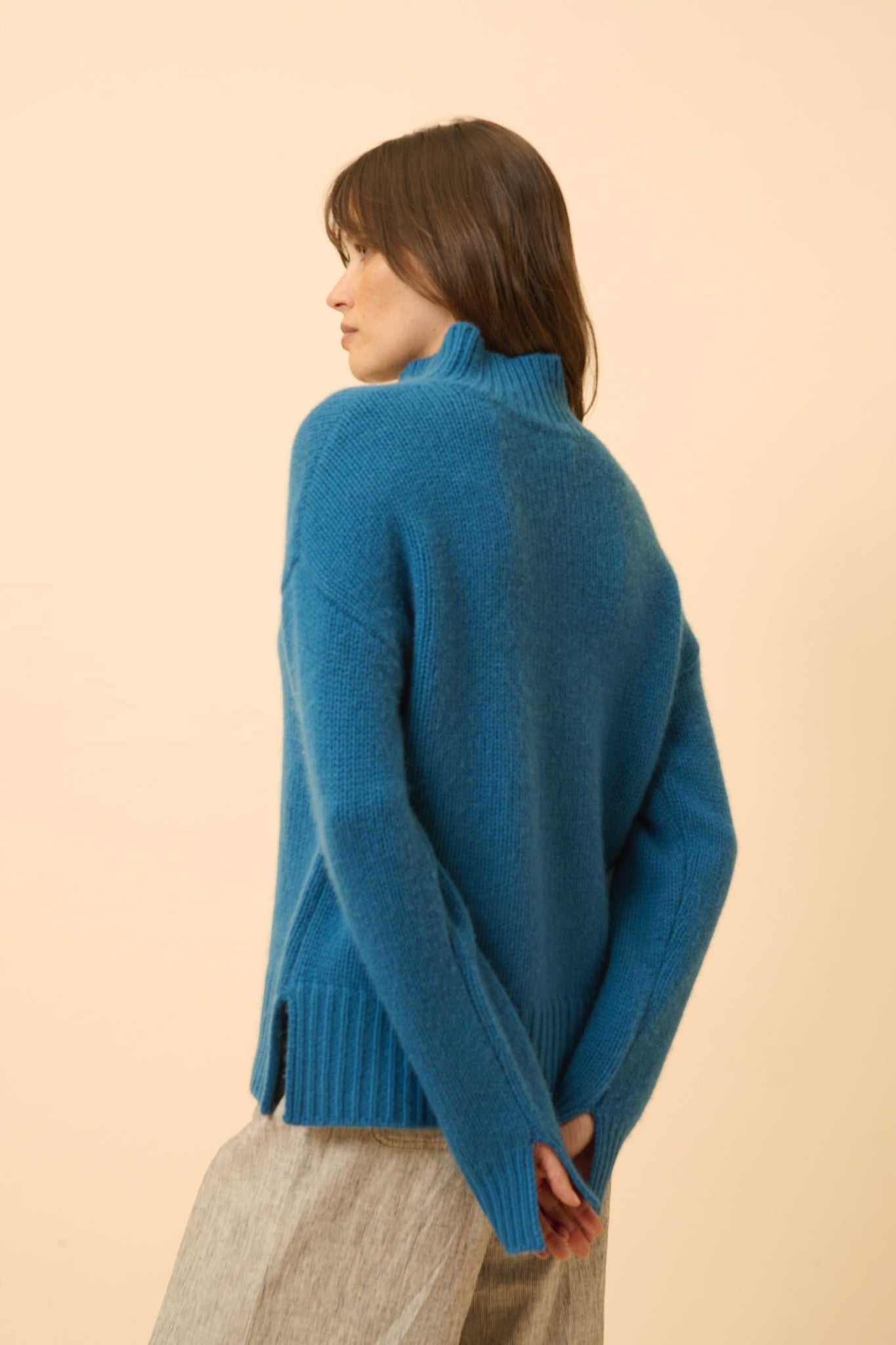 SULLANA pull col montant paon