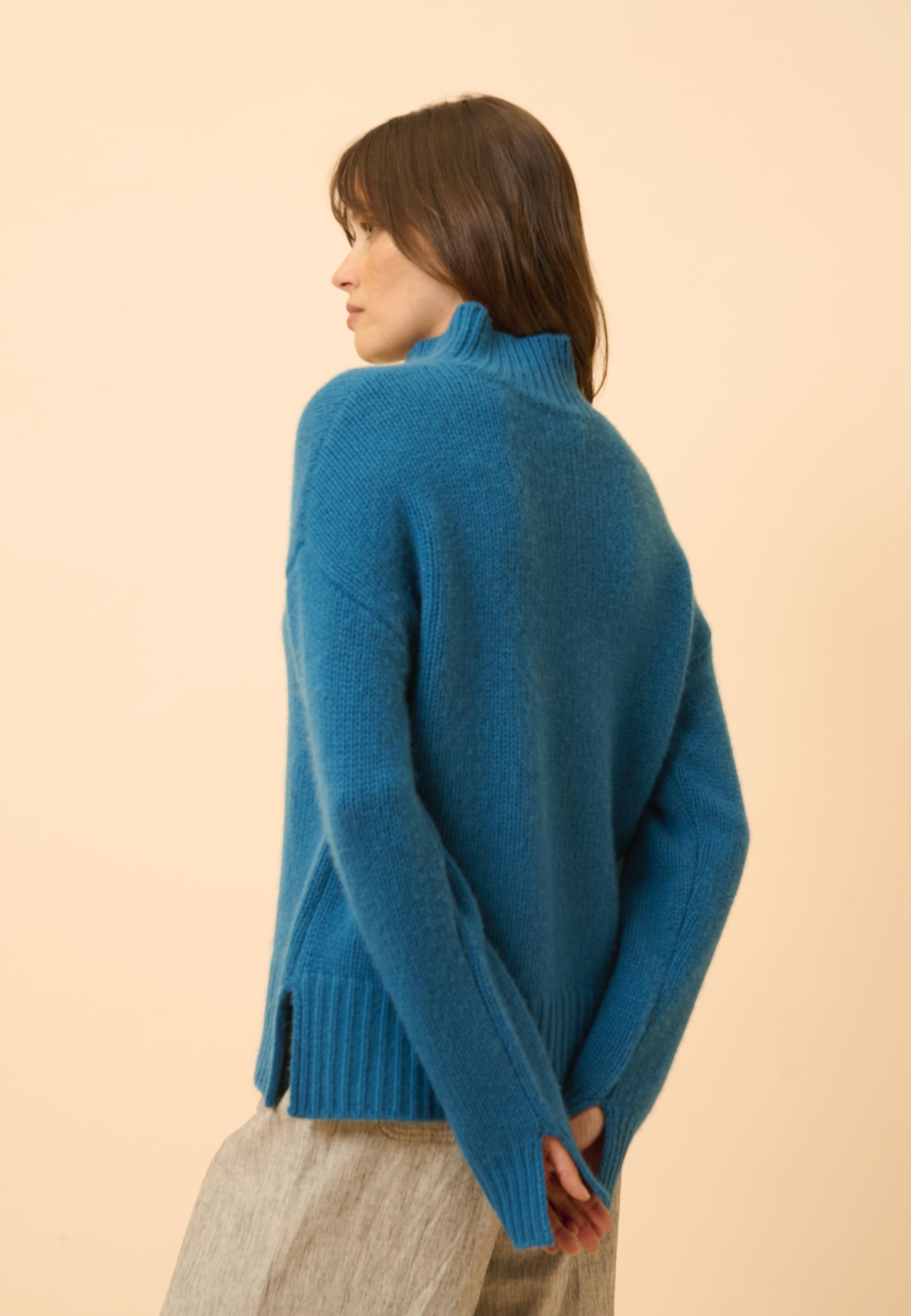 SULLANA peacock high neck sweater