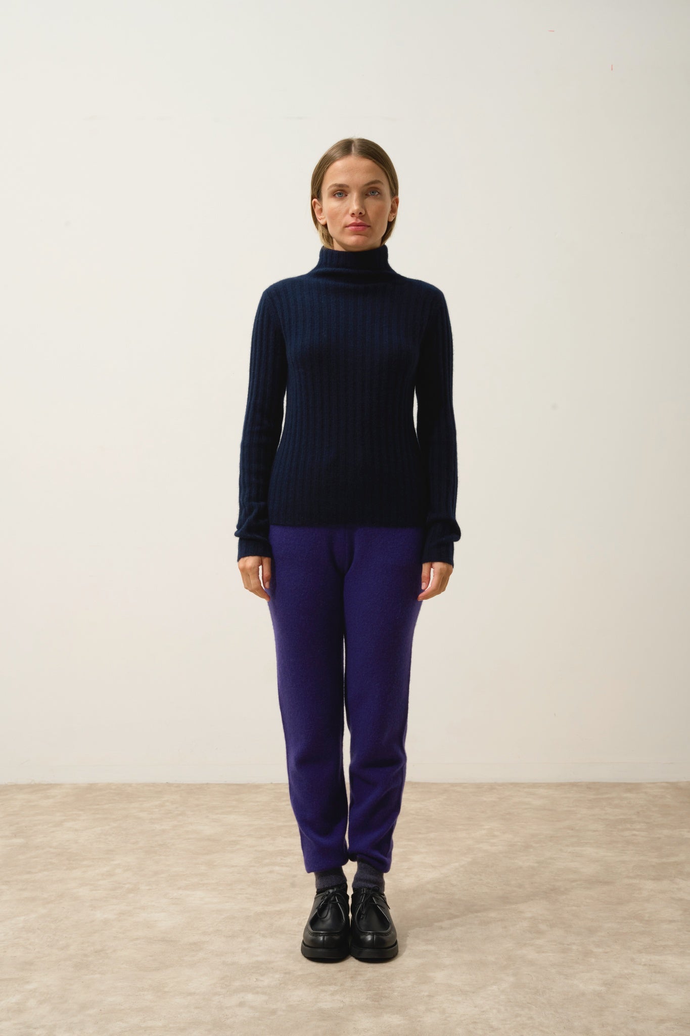 SUNNEVA pull col montant navy