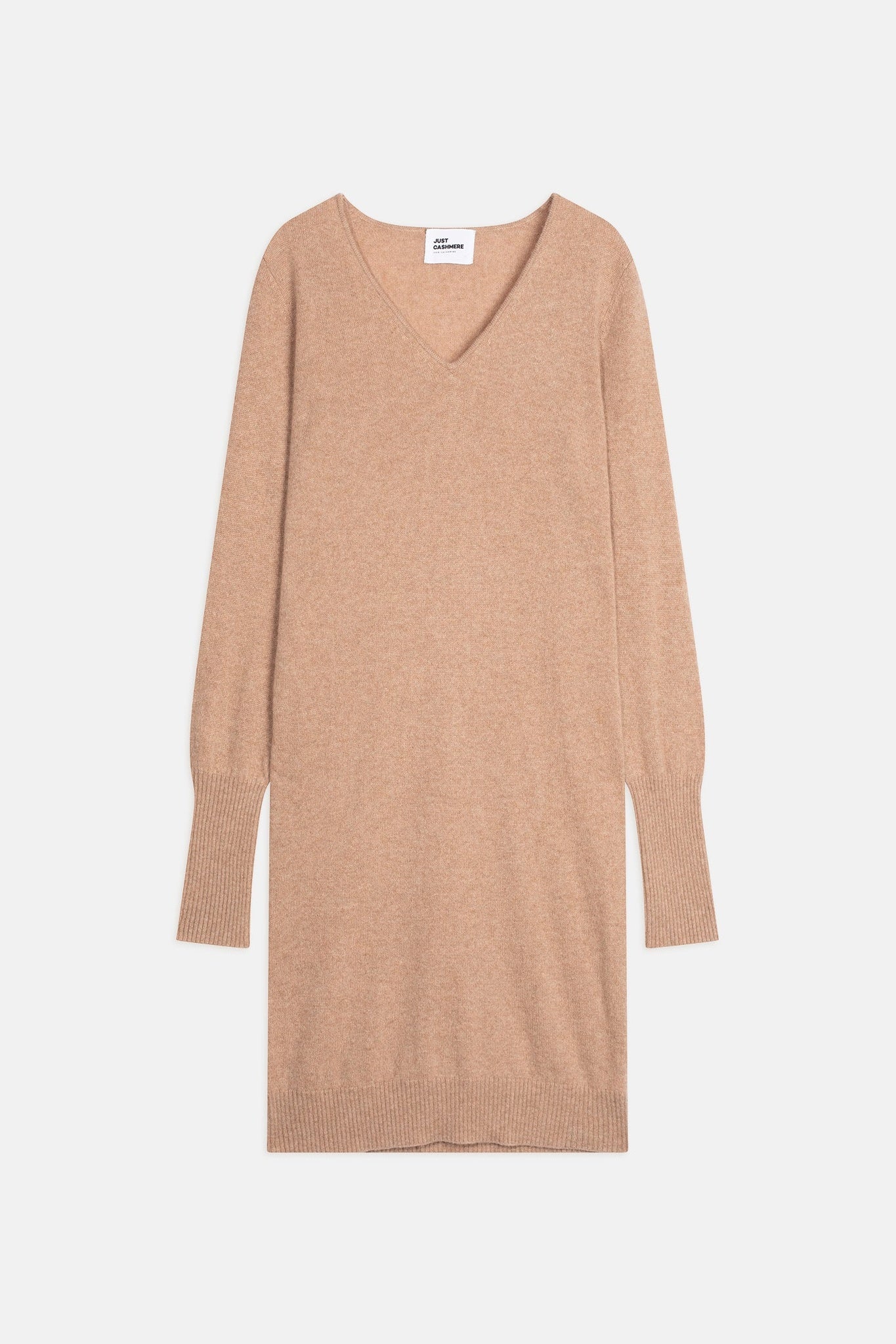 SUSAN round neck dress in camel heather