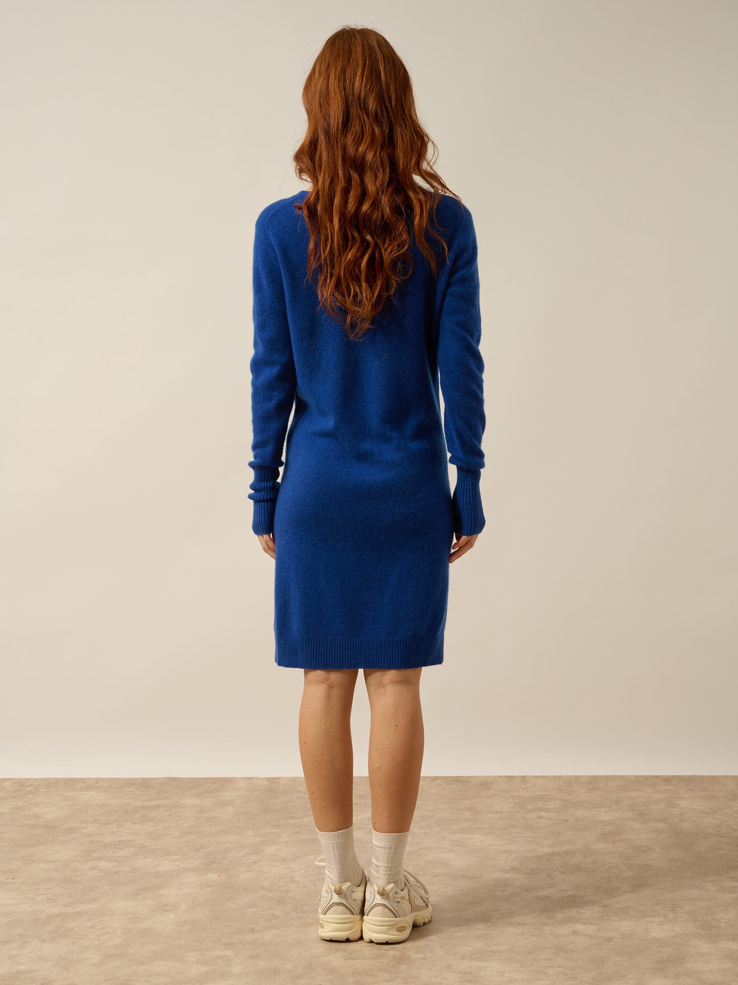 SUSAN robe col rond outremer