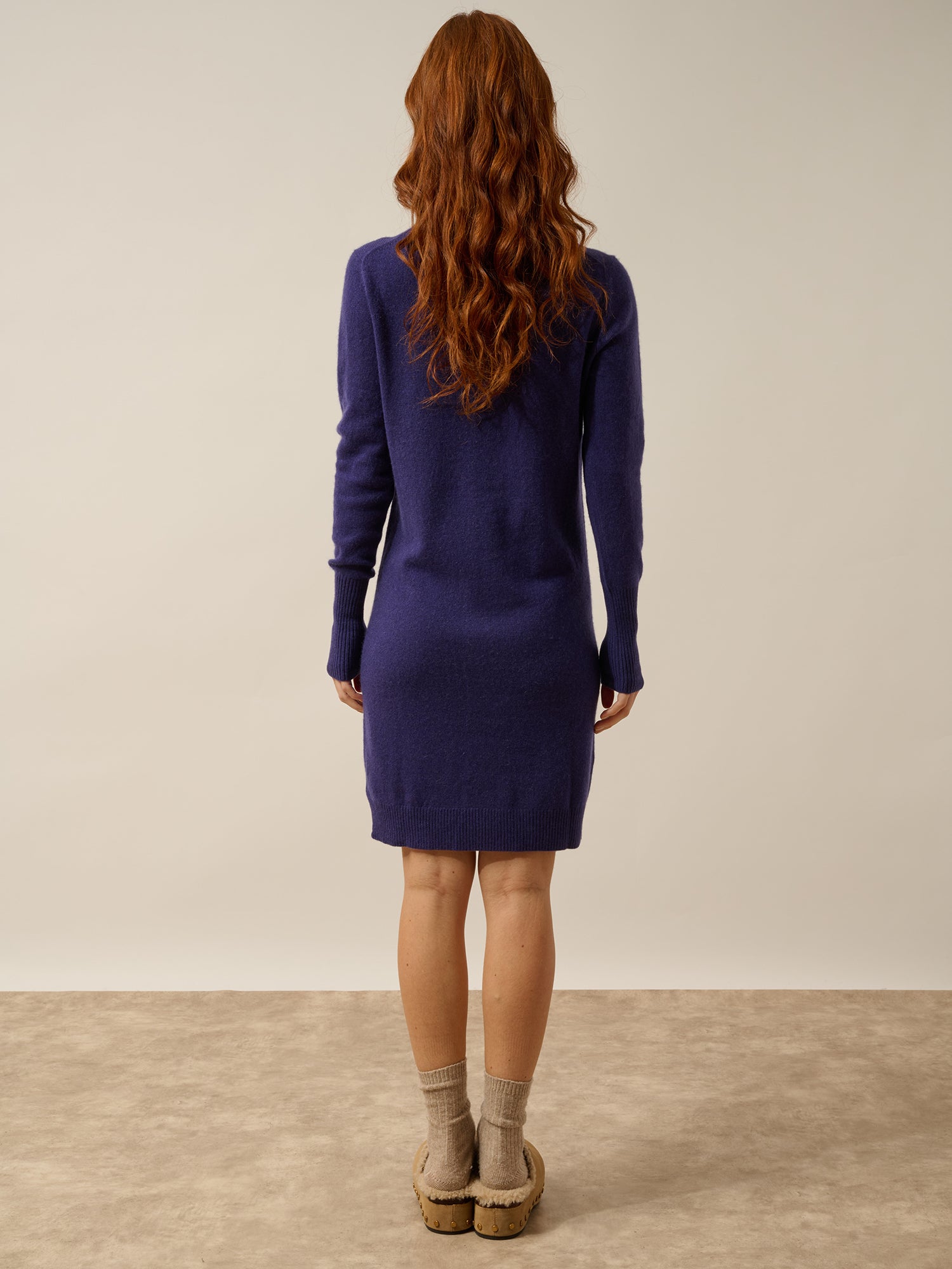 SUSAN robe col rond purple