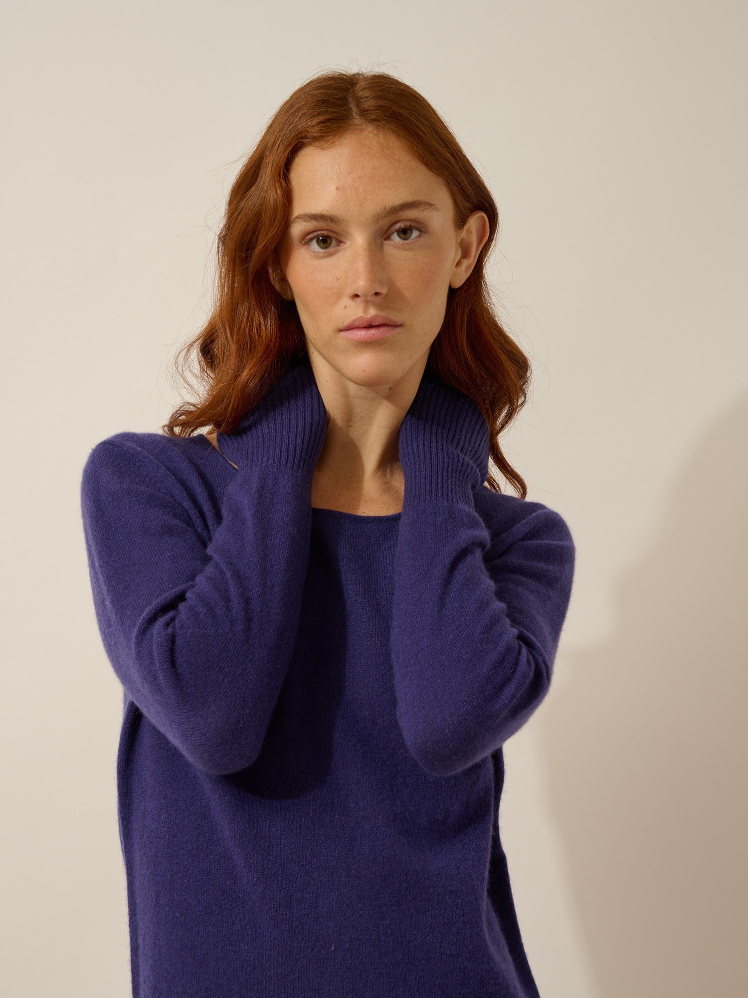 susan robe col rond purple