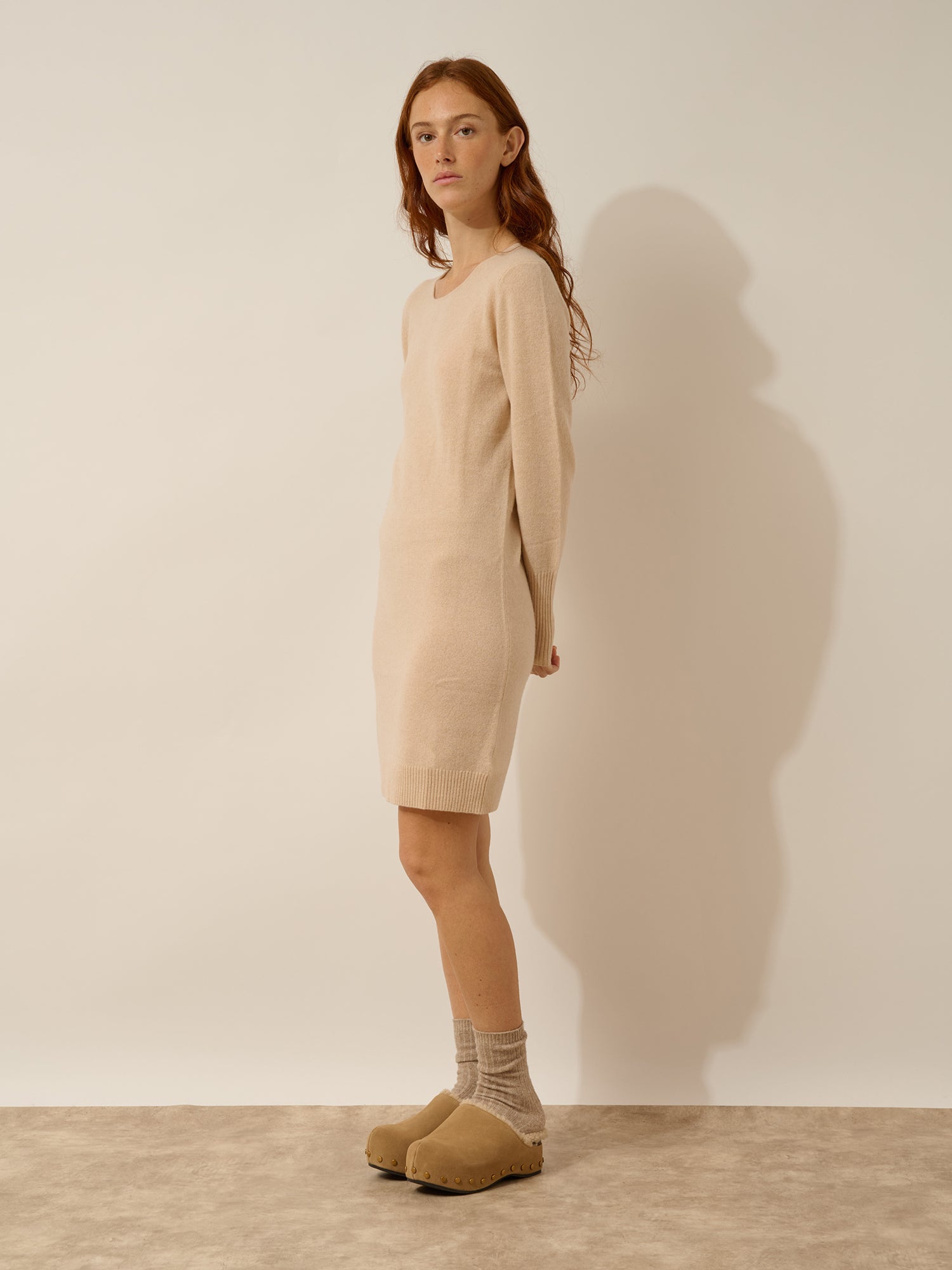 SUSAN robe col rond sable