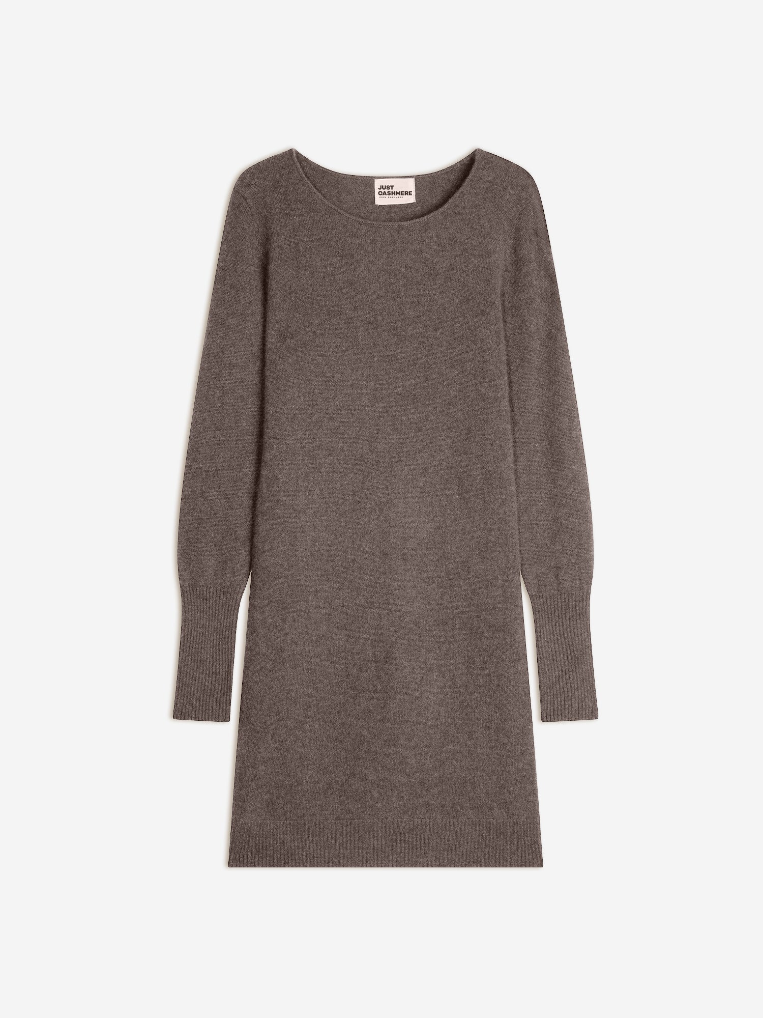 SUSAN robe col rond taupe chiné