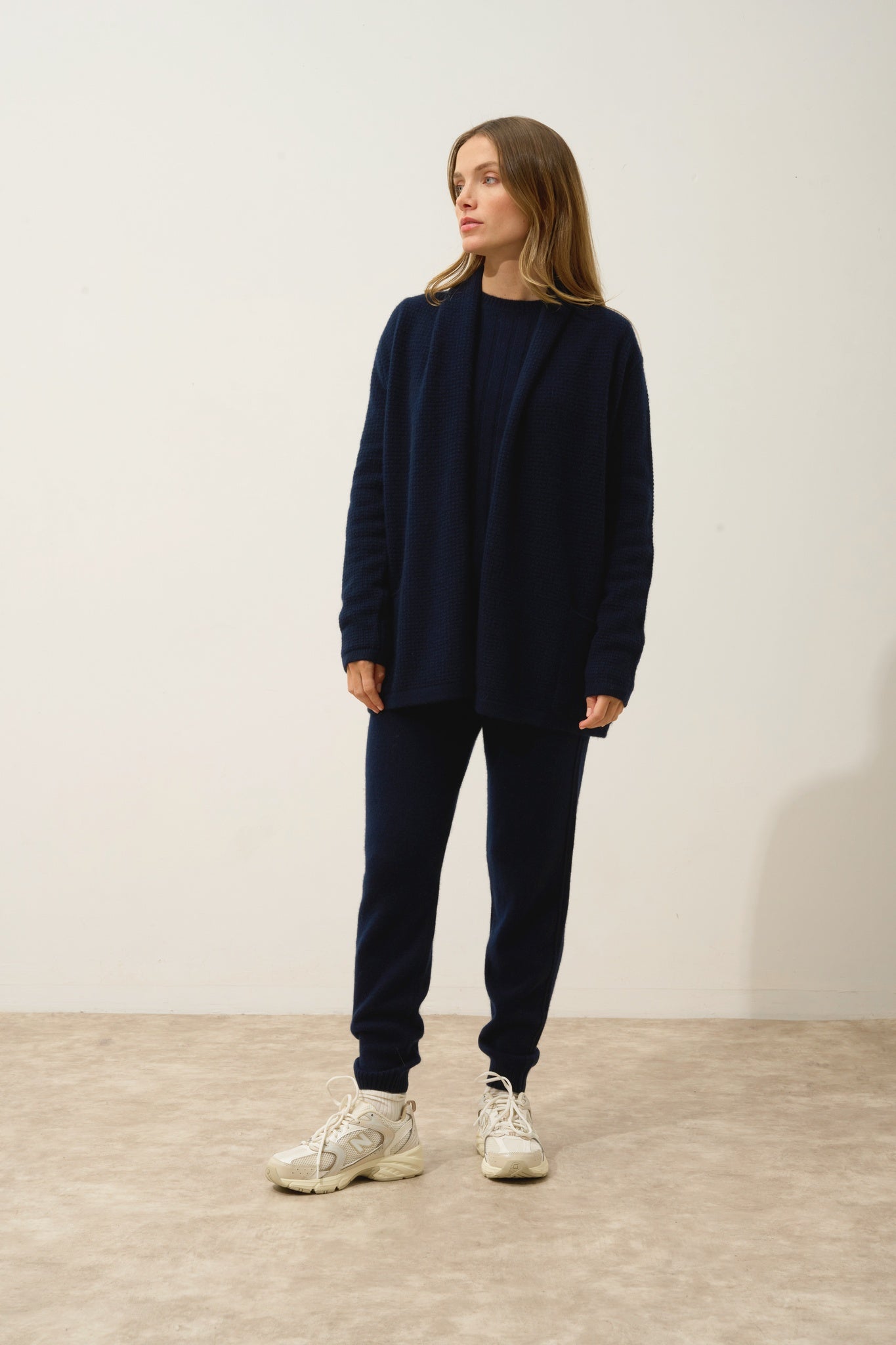 TARAPOTO shawl collar jacket navy