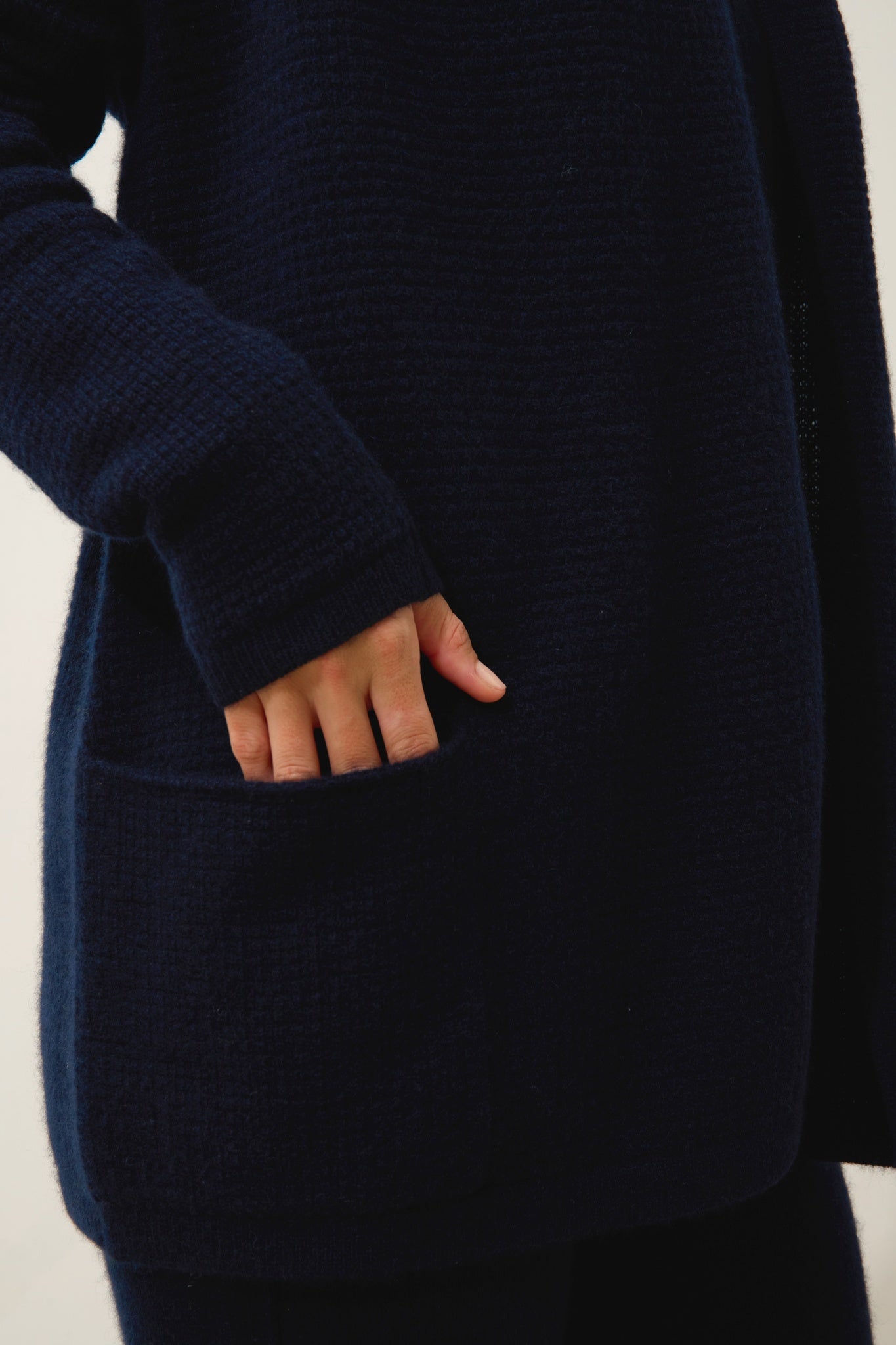 TARAPOTO shawl collar jacket navy