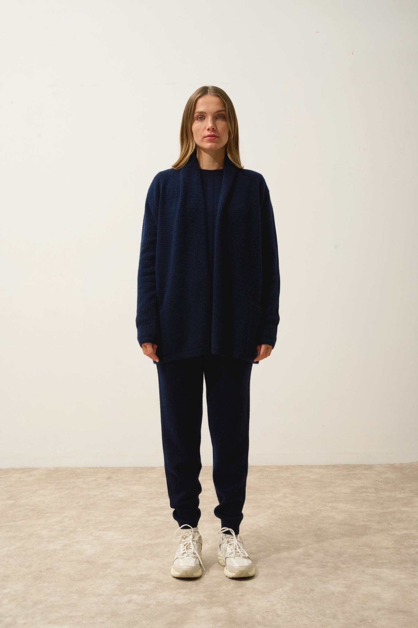 TARAPOTO shawl collar jacket navy