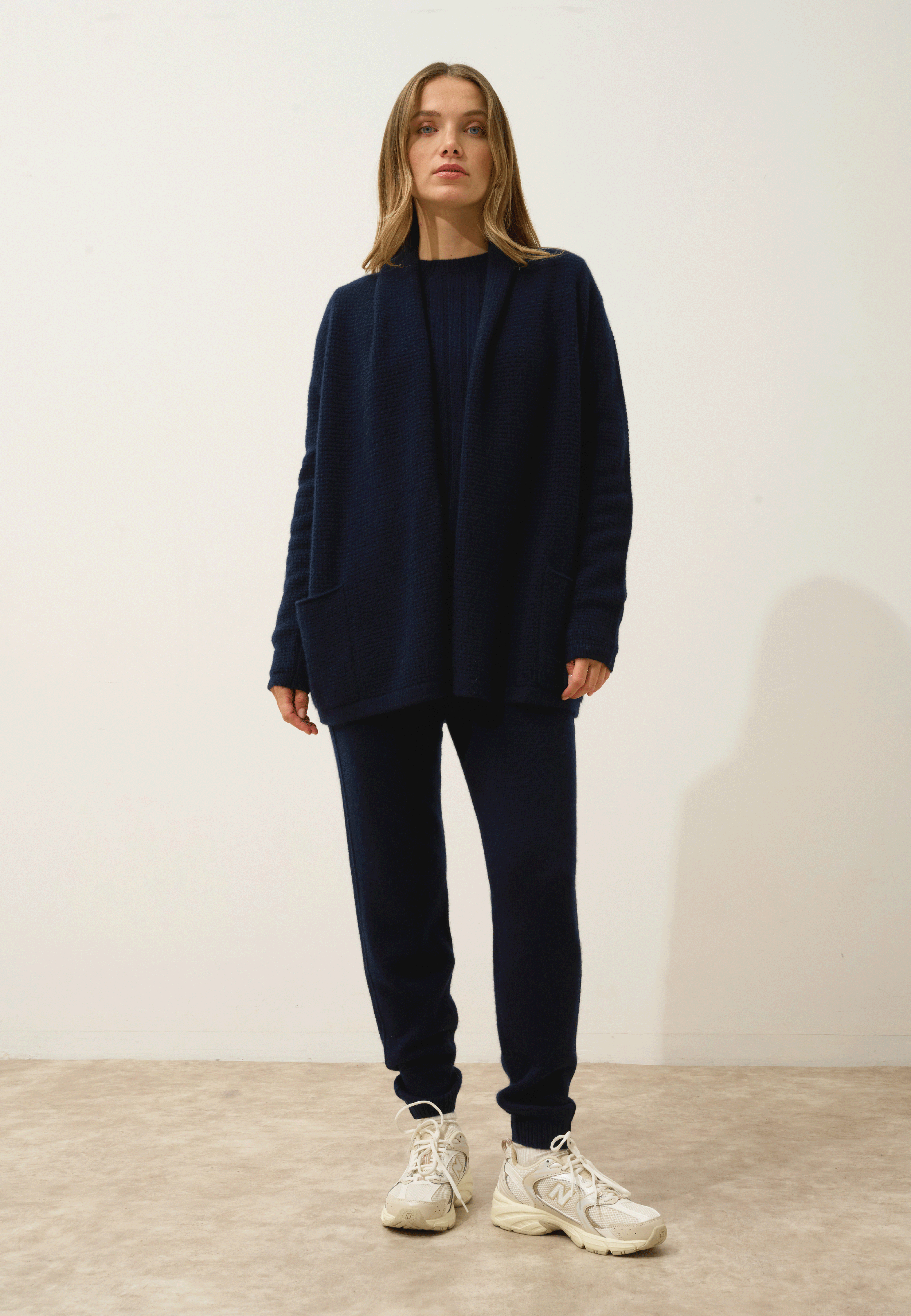 TARAPOTO shawl collar jacket navy