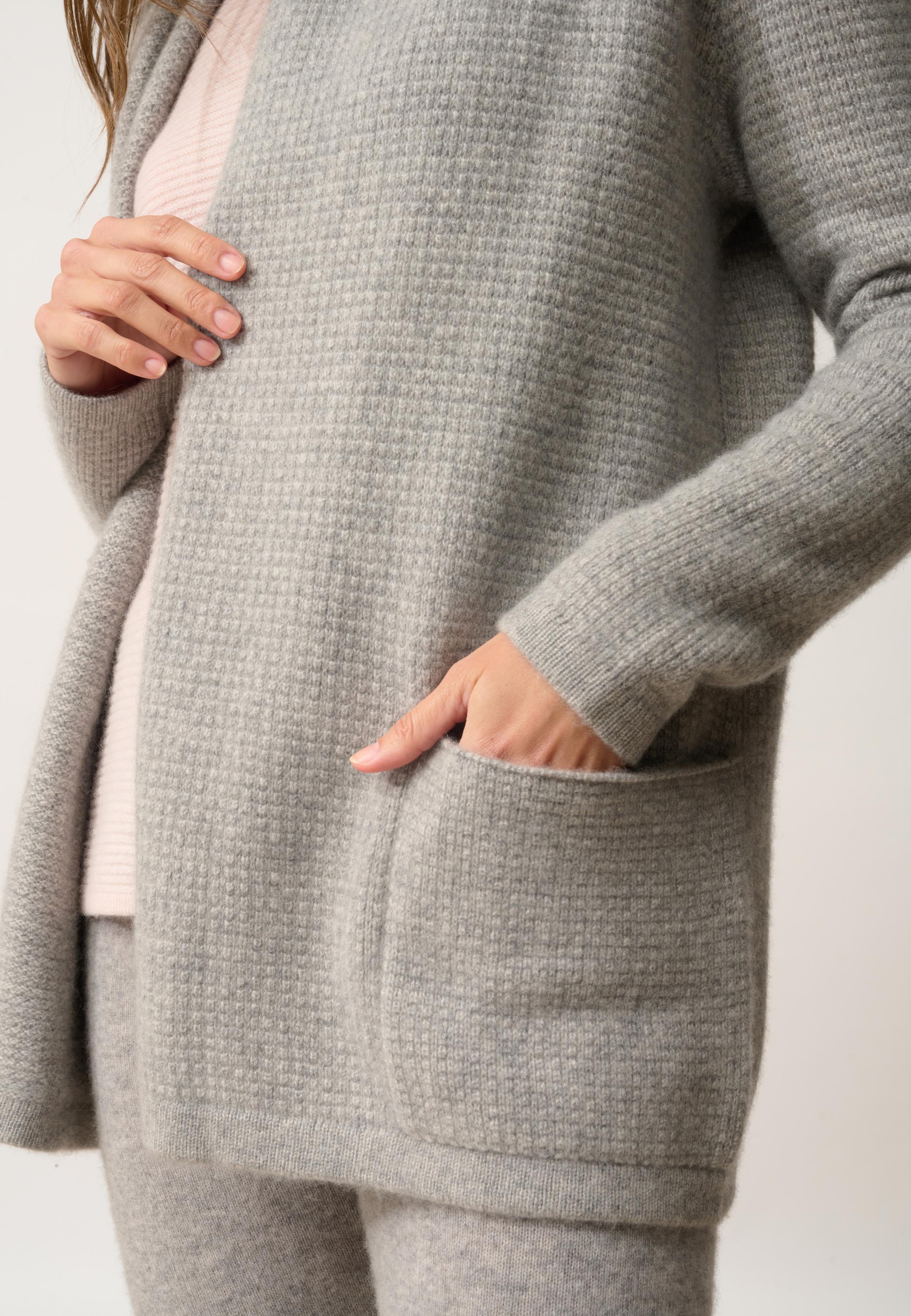 TARAPOTO shawl-collared mottled cloud jacket