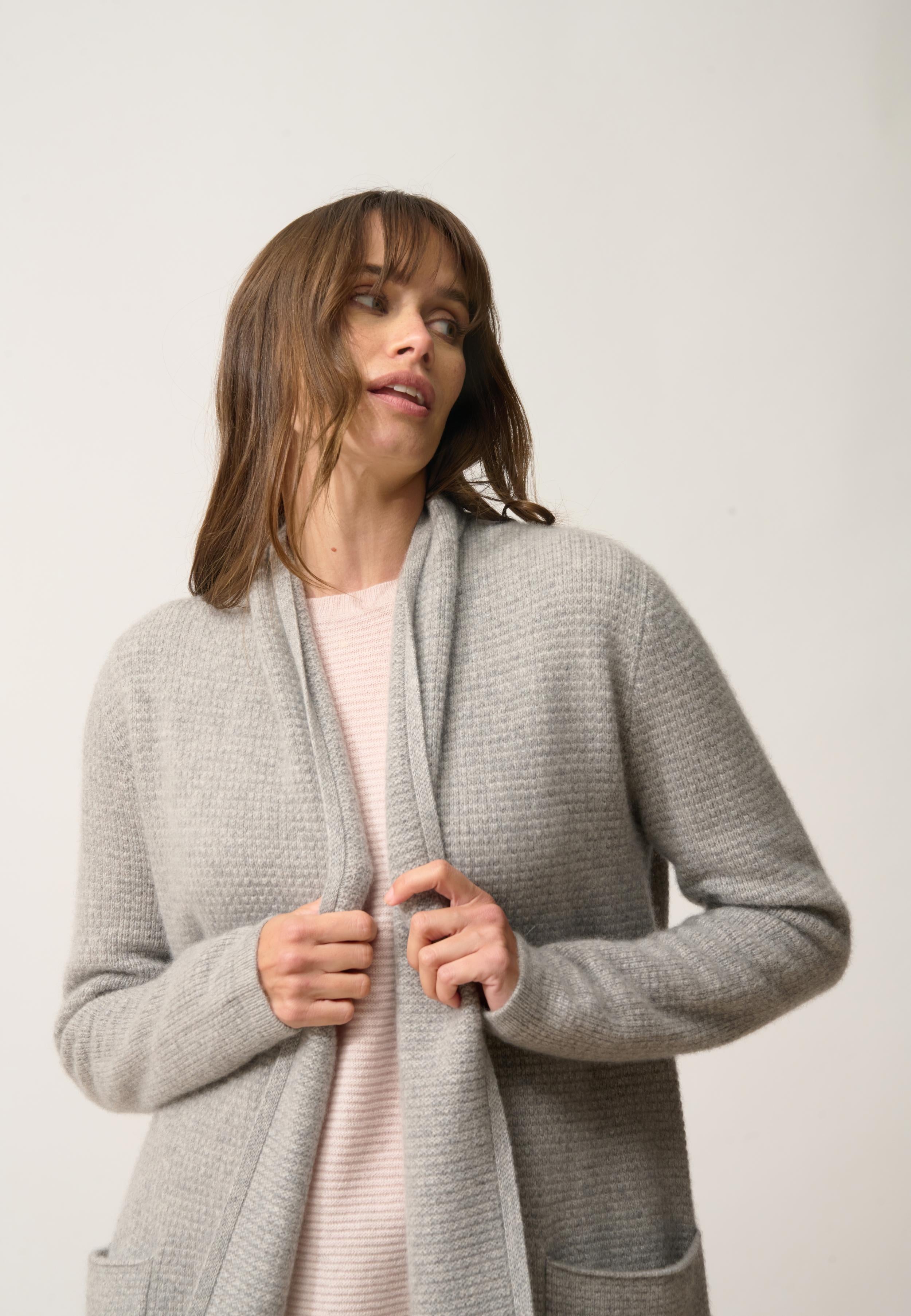 TARAPOTO shawl-collared mottled cloud jacket