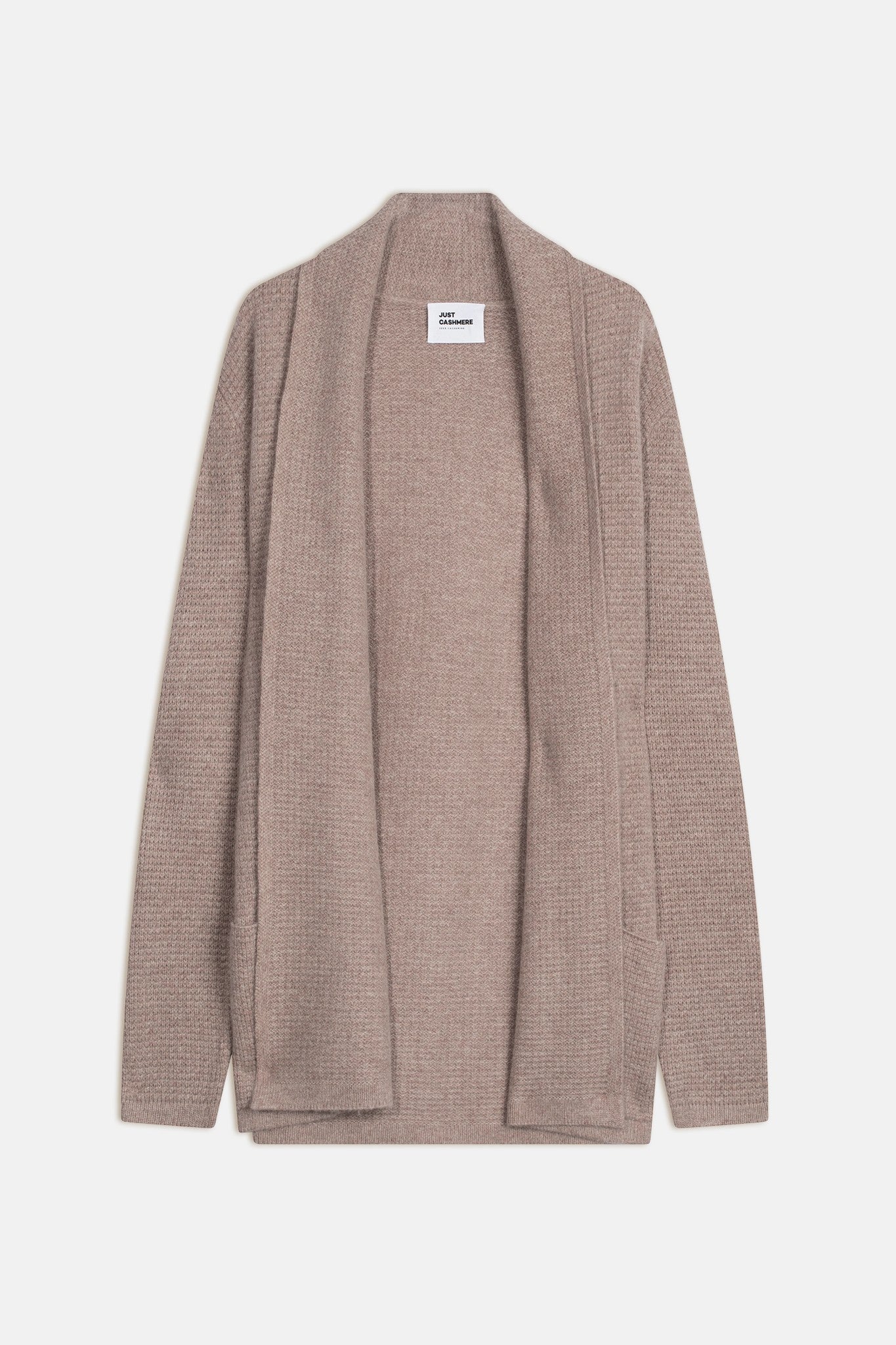 tarapoto veste col châle taupe clair chiné