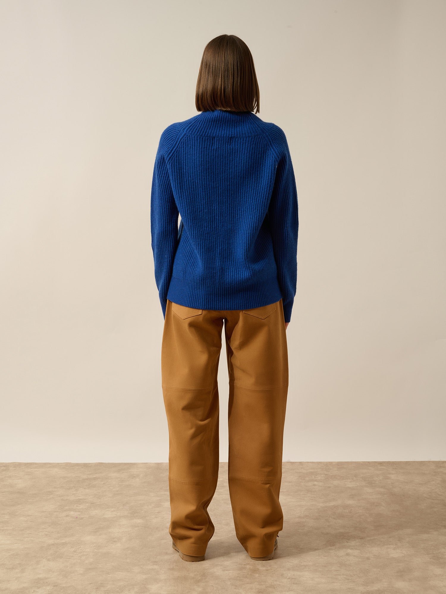 TAYLOR pull col roulé 4 fils outremer