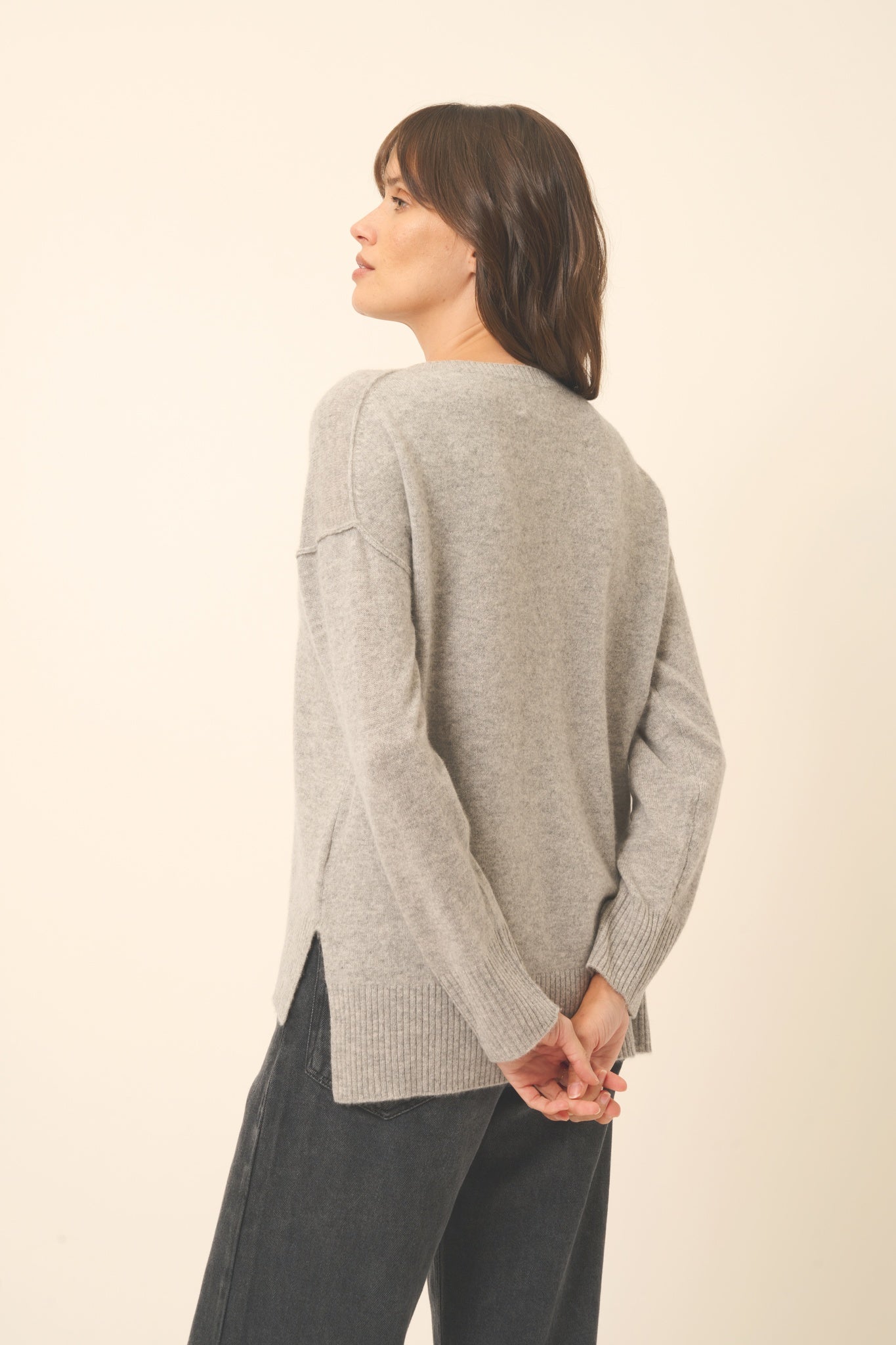 TESS nuage chiné round-neck sweater