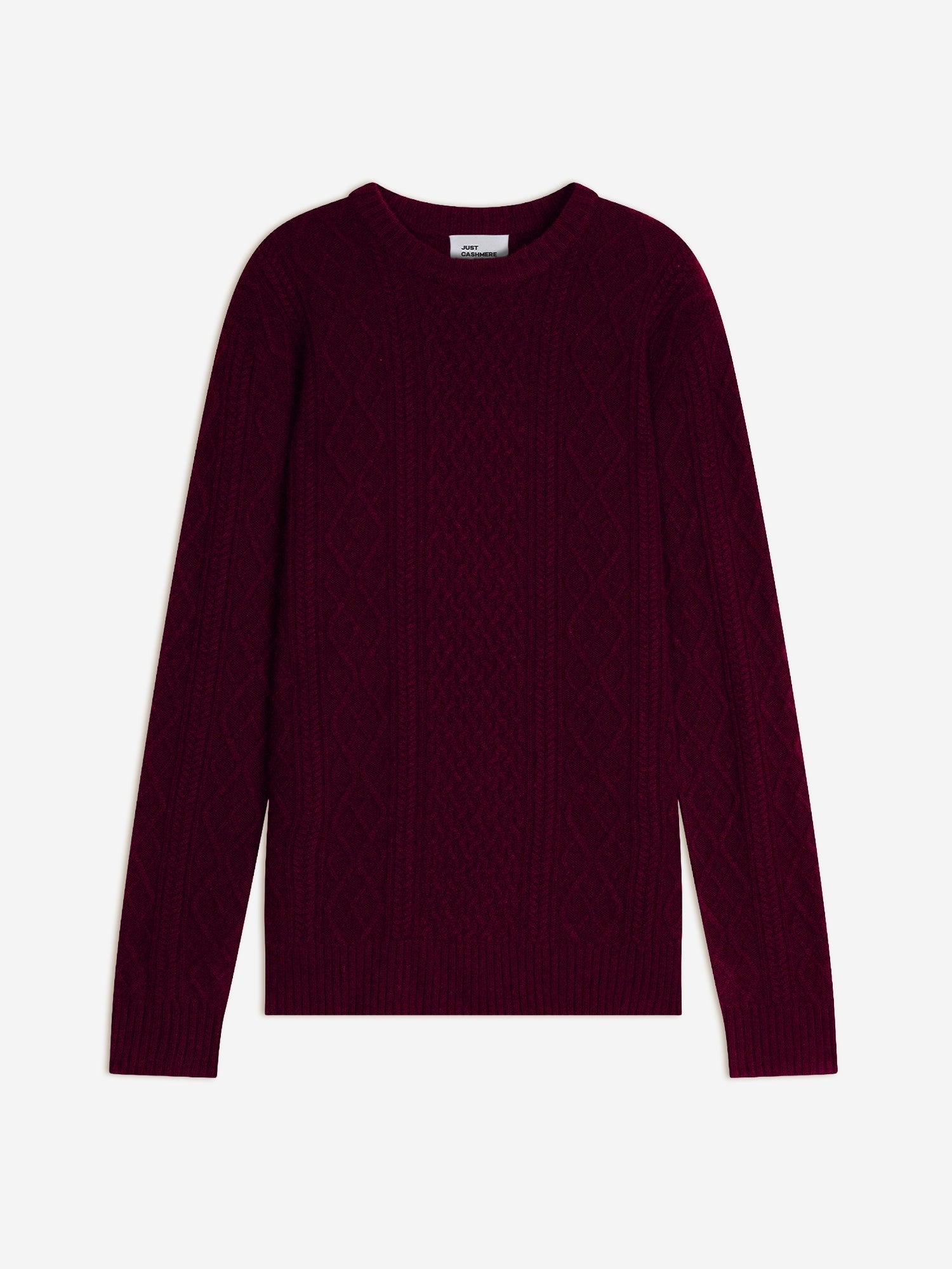 THURID pull col rond 4 fils mûre