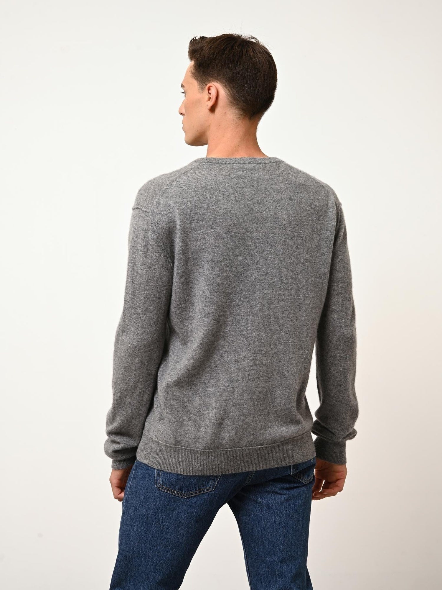 TOM v-neck sweater flannel mottled