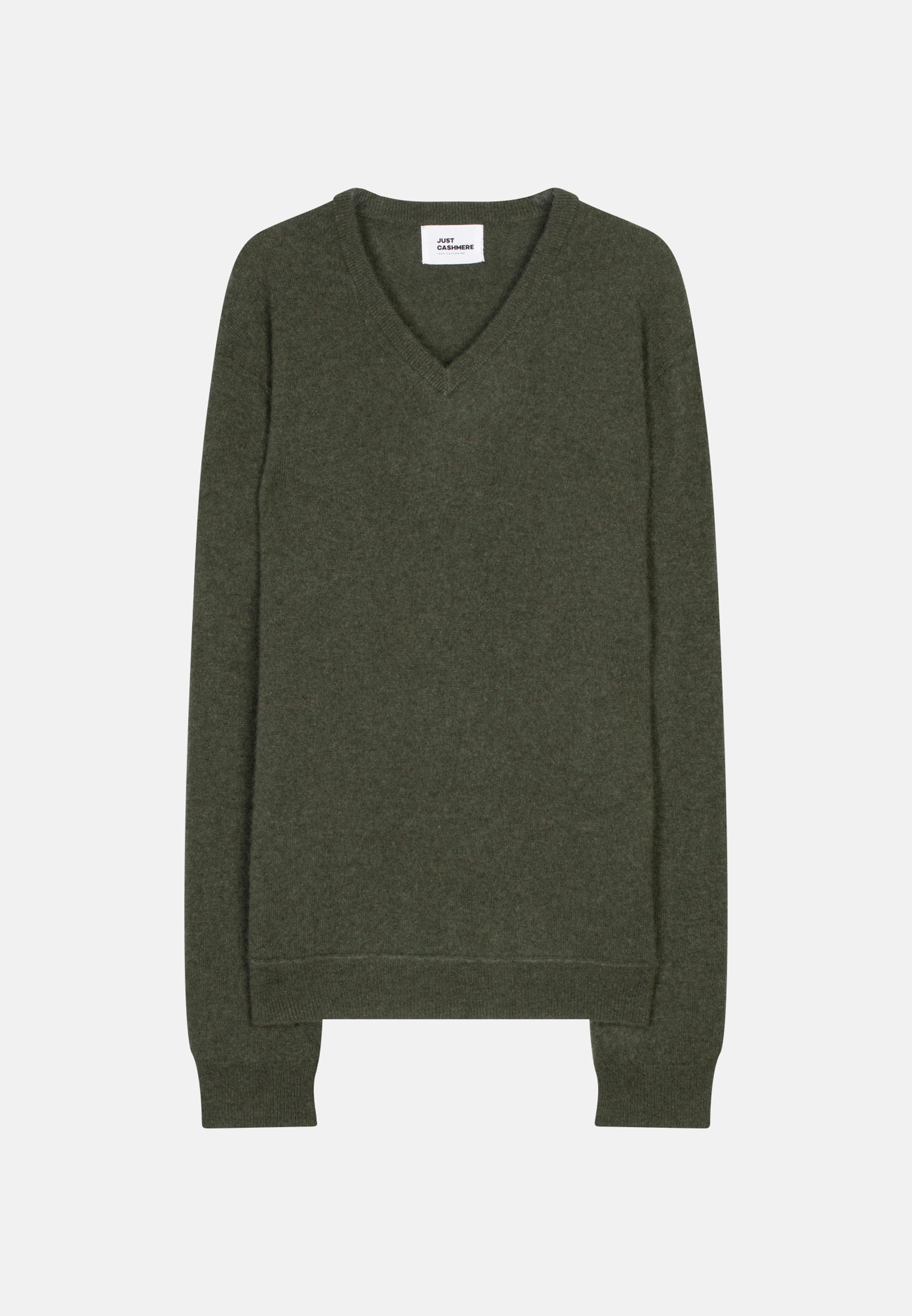 TOM v-neck sweater khaki mottled