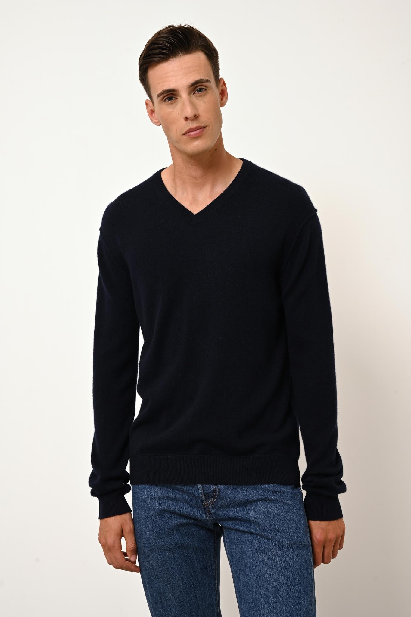 TOM pull col v navy