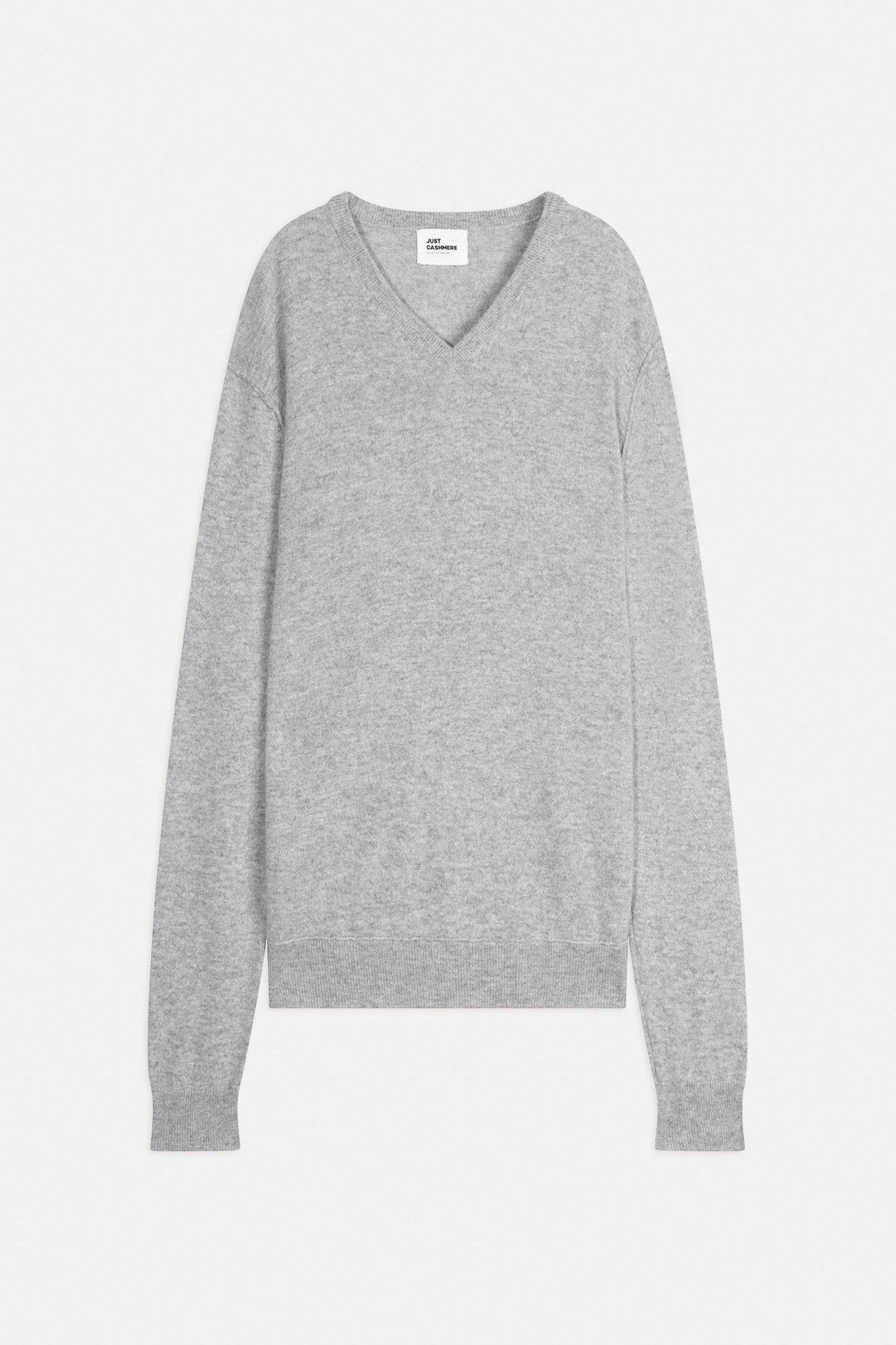 V-neck cloud-patterned sweater