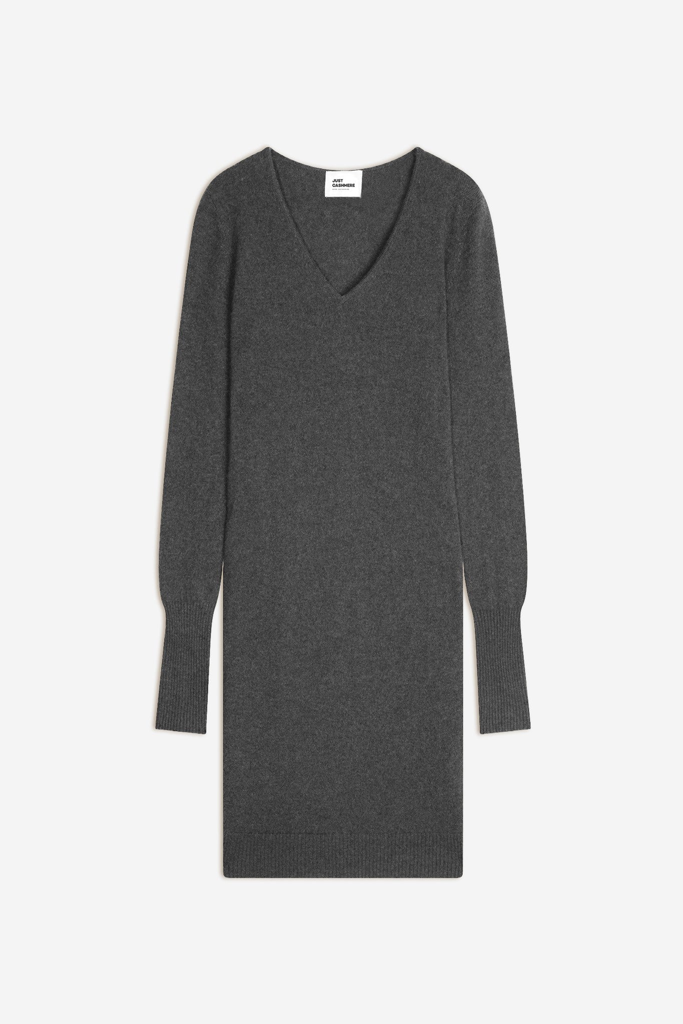 tracy robe col v anthracite chiné