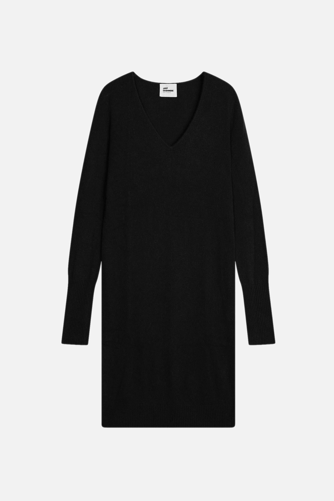 TRACY robe col v noir