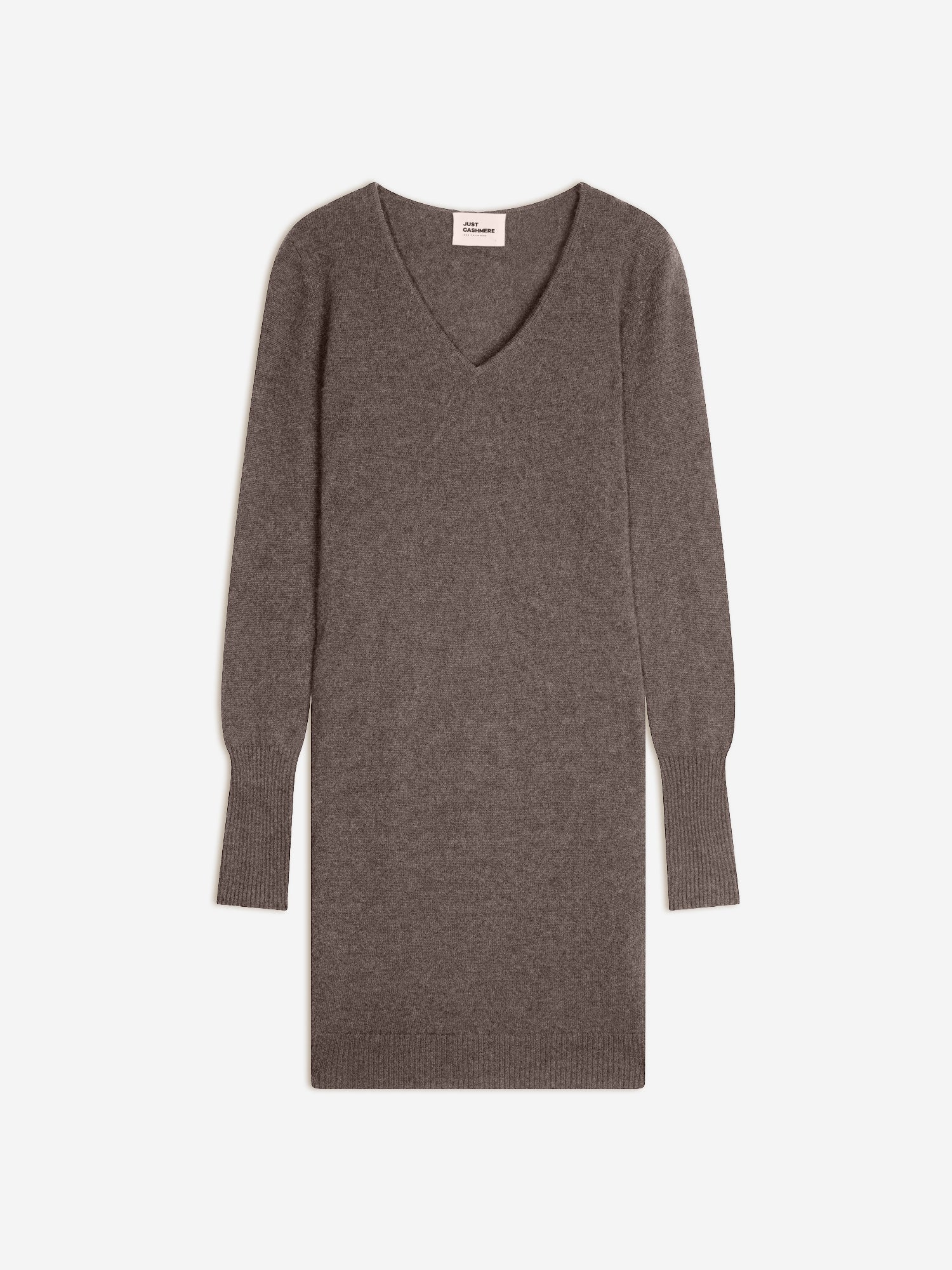 TRACY robe col v taupe chiné