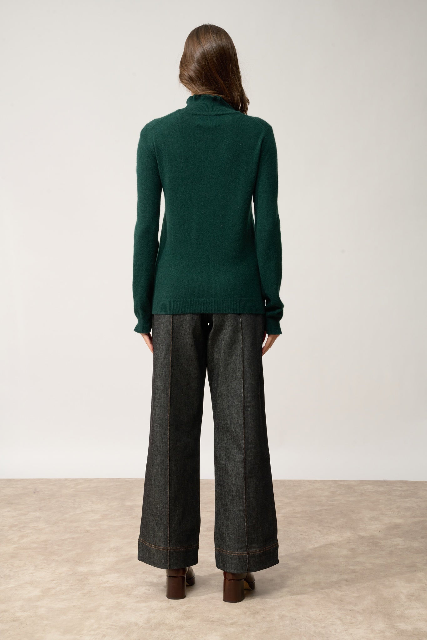 TRILA pull col montant cyprès