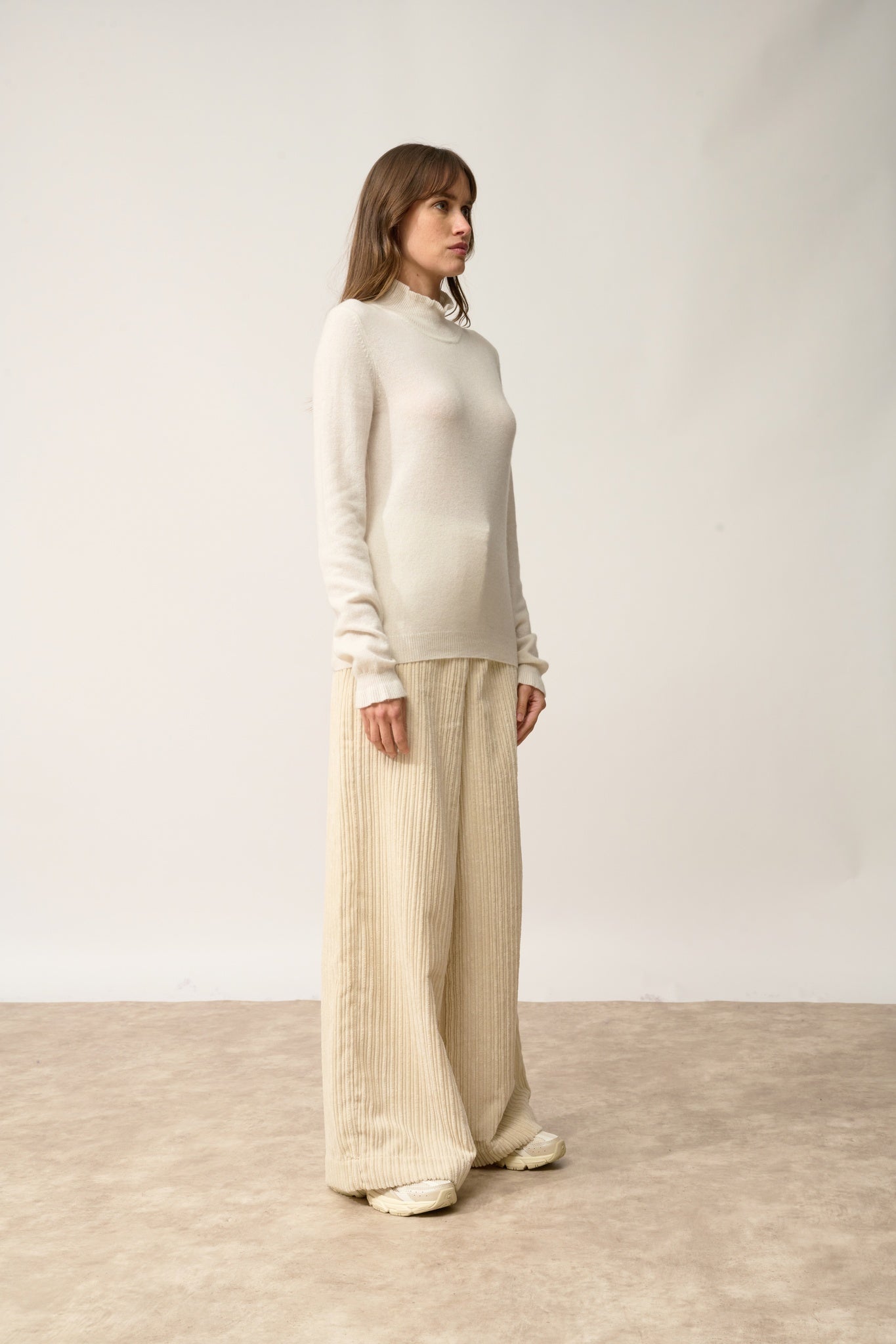 TRILA pull col montant ivoire