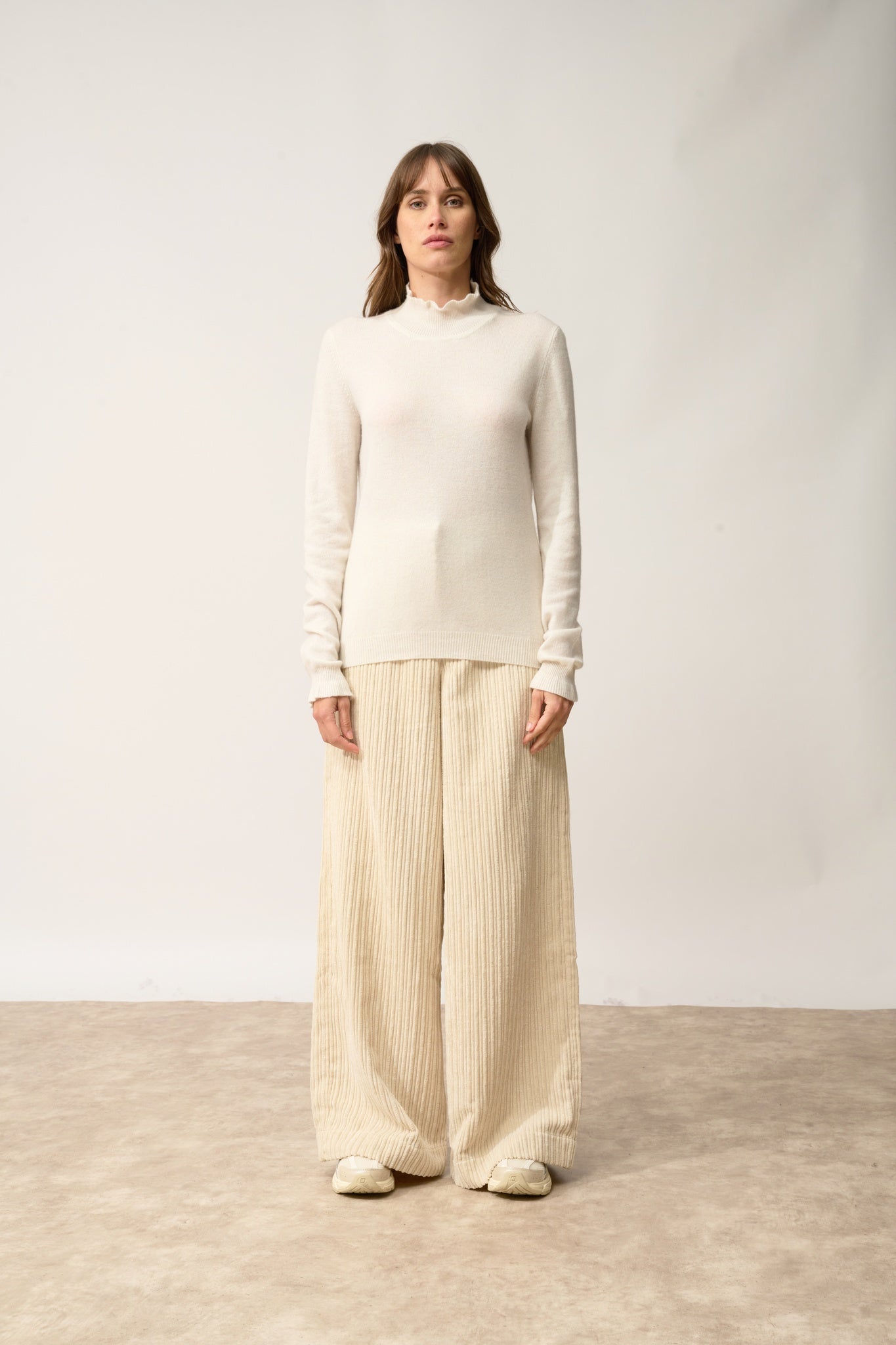 TRILA pull col montant ivoire