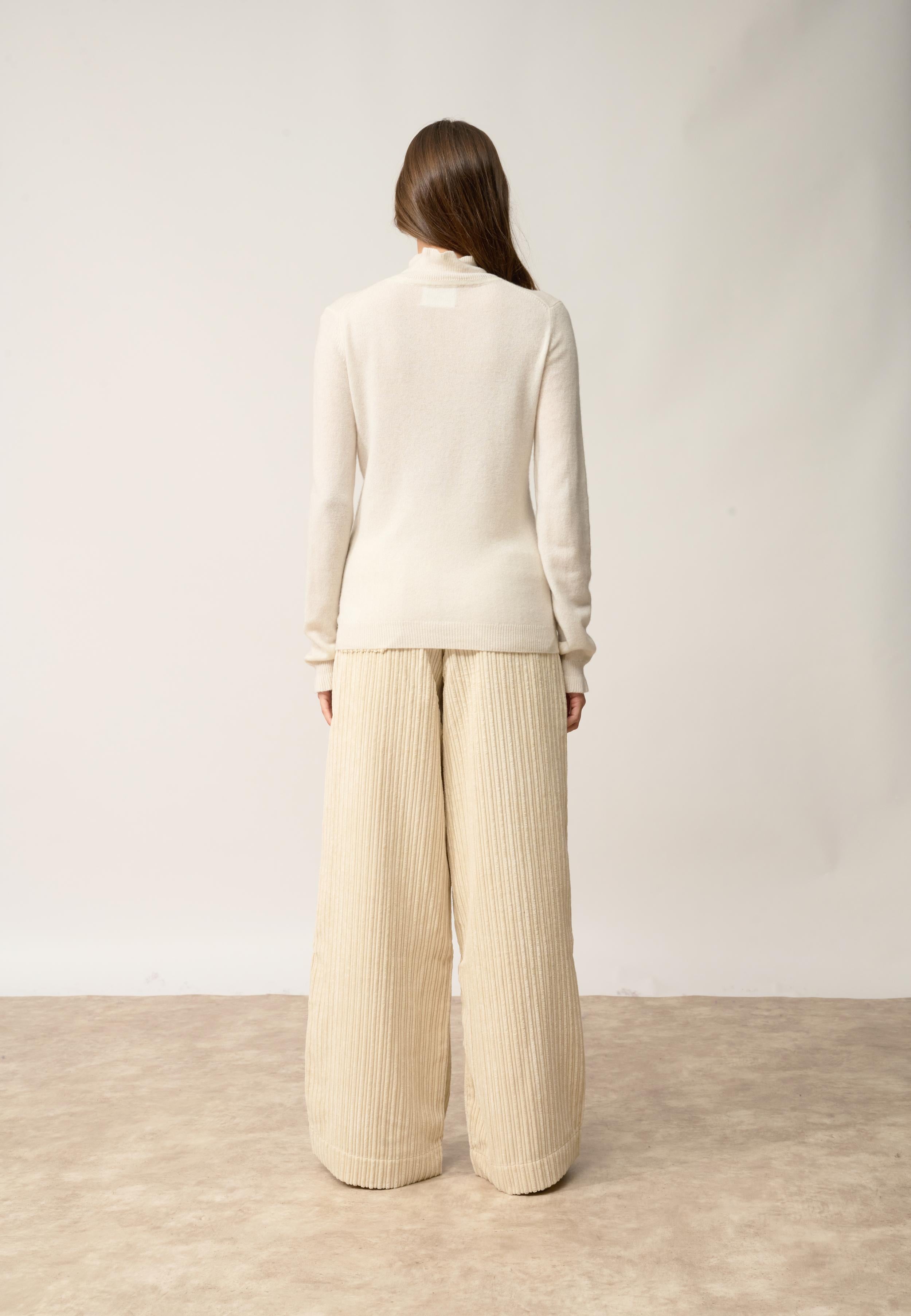 TRILA pull col montant ivoire